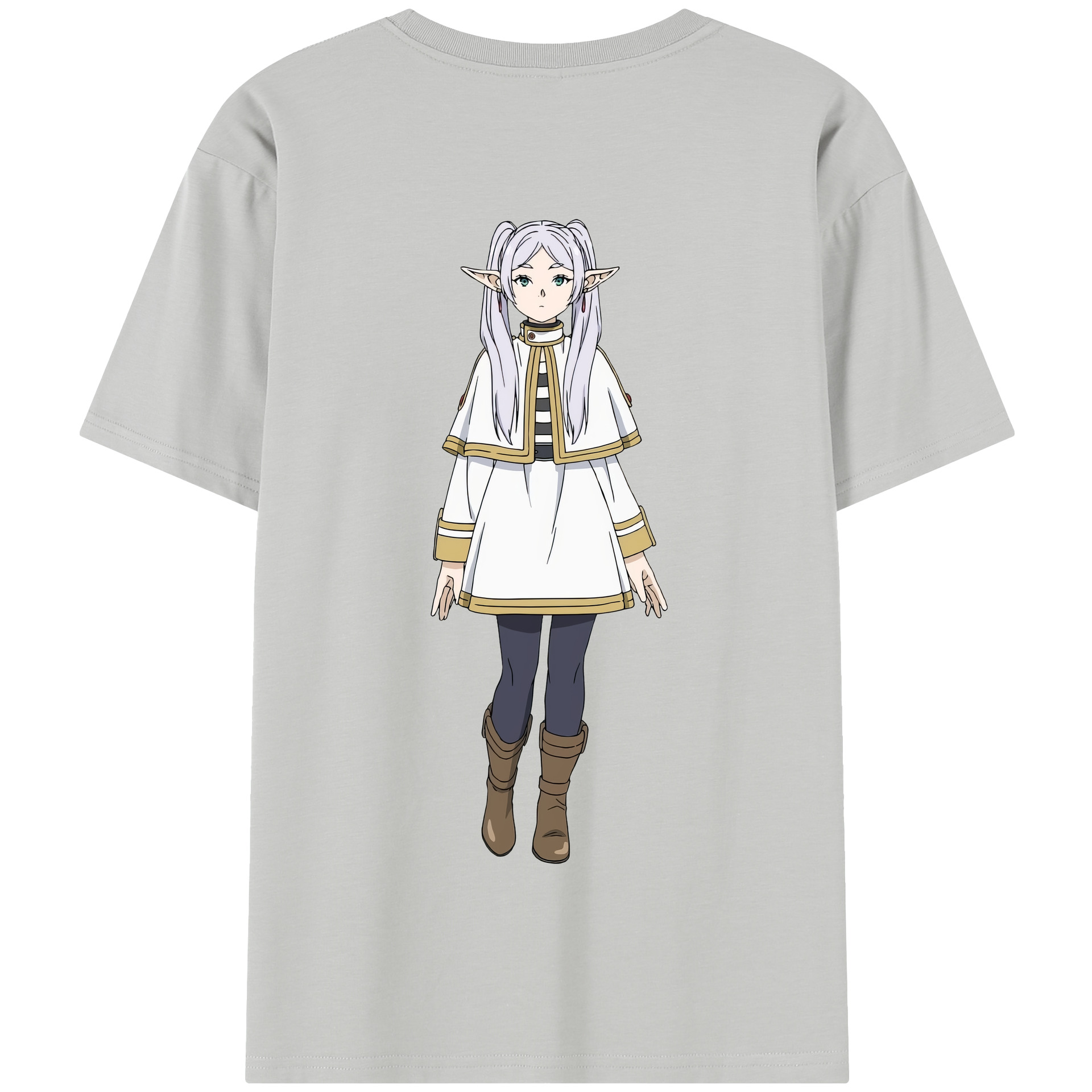 （画像用） 葬送のフリーレン Frieren 綿100％半袖Tシャツ（背面プリント）