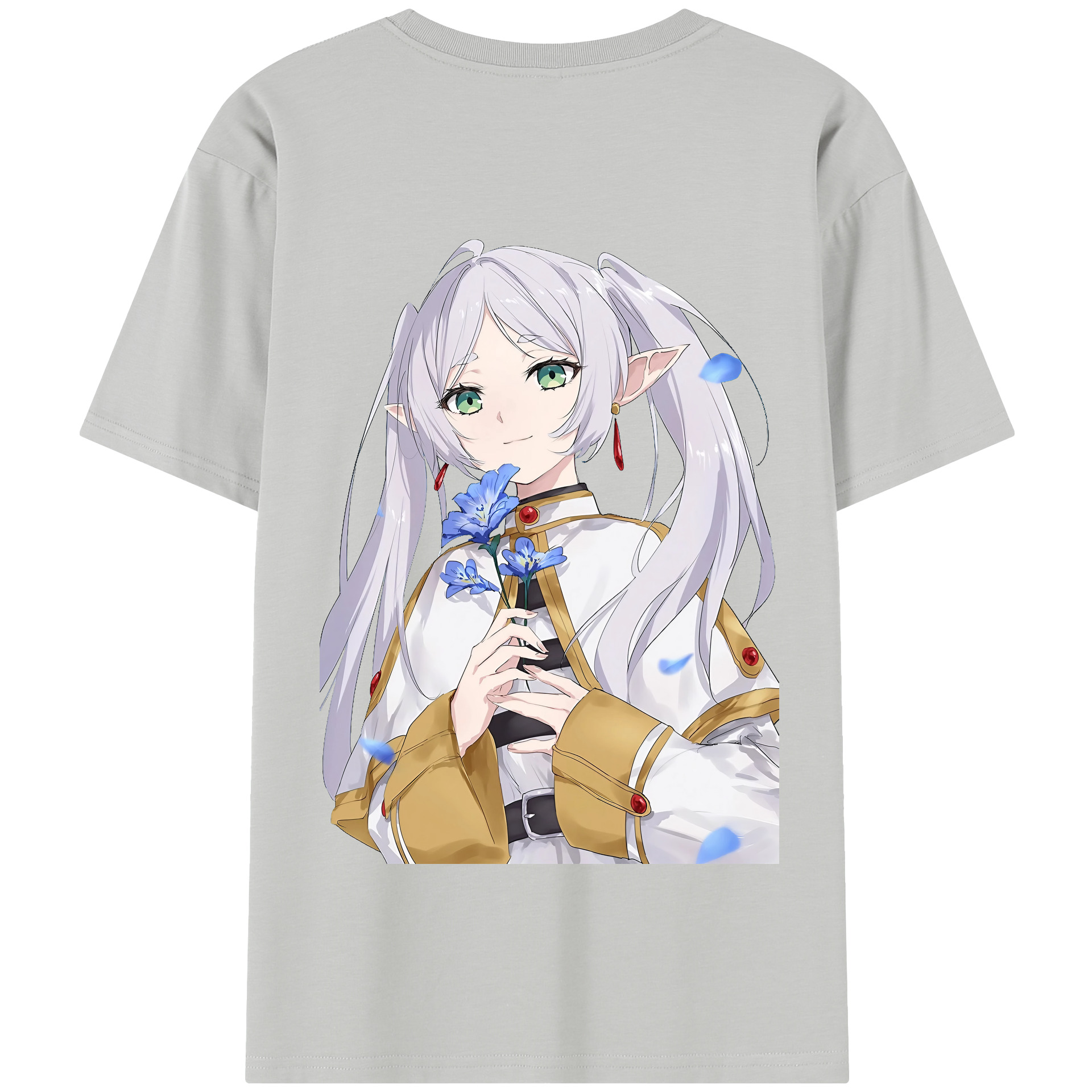 （画像用） 葬送のフリーレン Frieren 綿100％半袖Tシャツ（背面プリント）