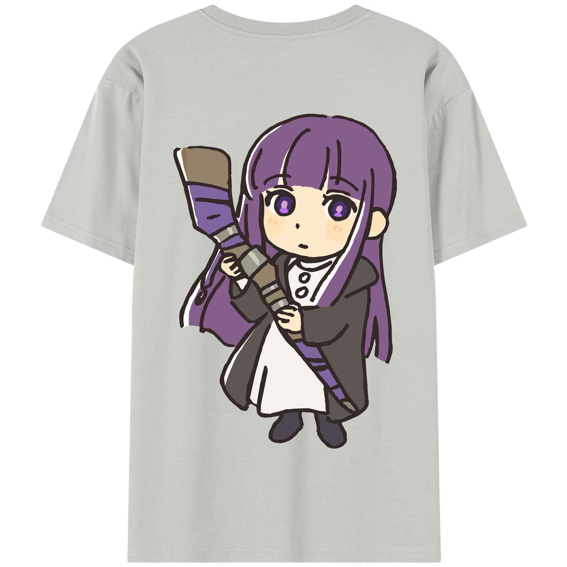 （画像用） 葬送のフリーレン Frieren 綿100％半袖Tシャツ（背面プリント）