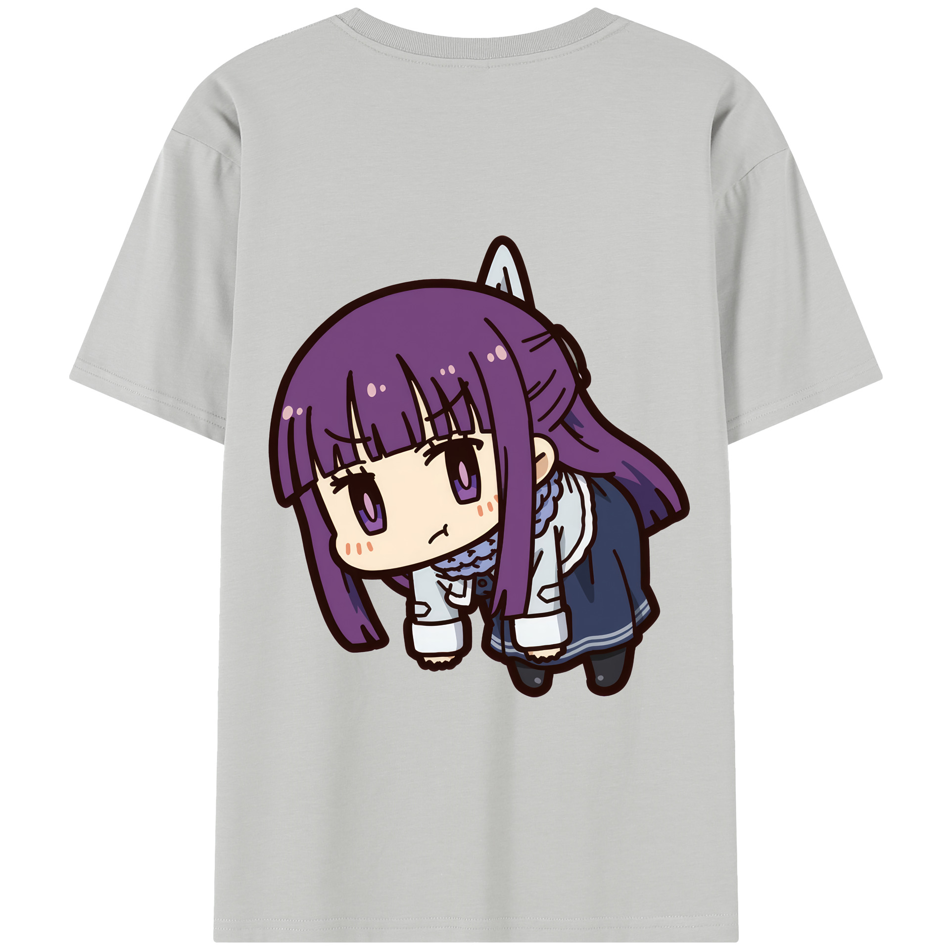（画像用） 葬送のフリーレン Frieren 綿100％半袖Tシャツ（背面プリント）