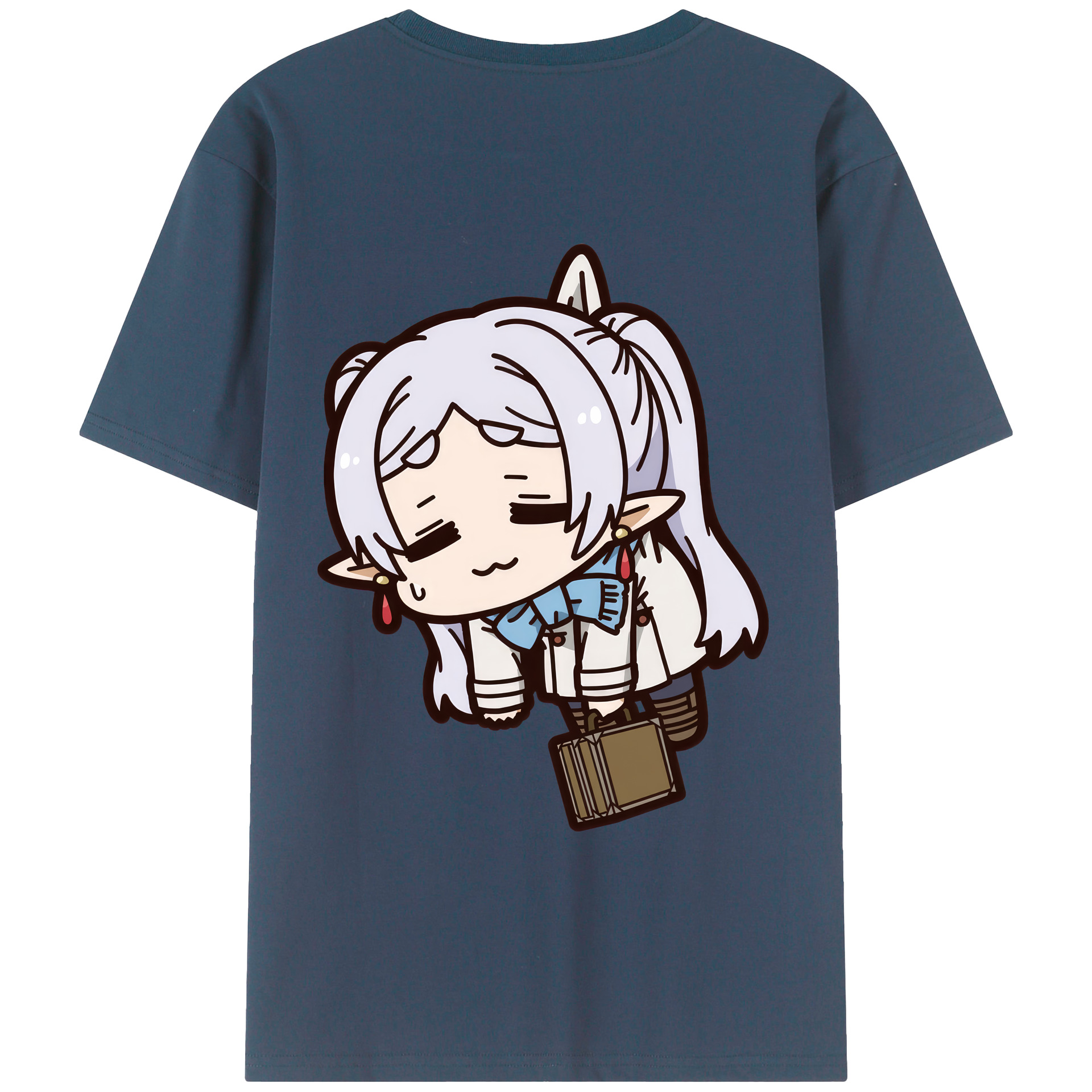 （画像用） 葬送のフリーレン Frieren 綿100％半袖Tシャツ（背面プリント）