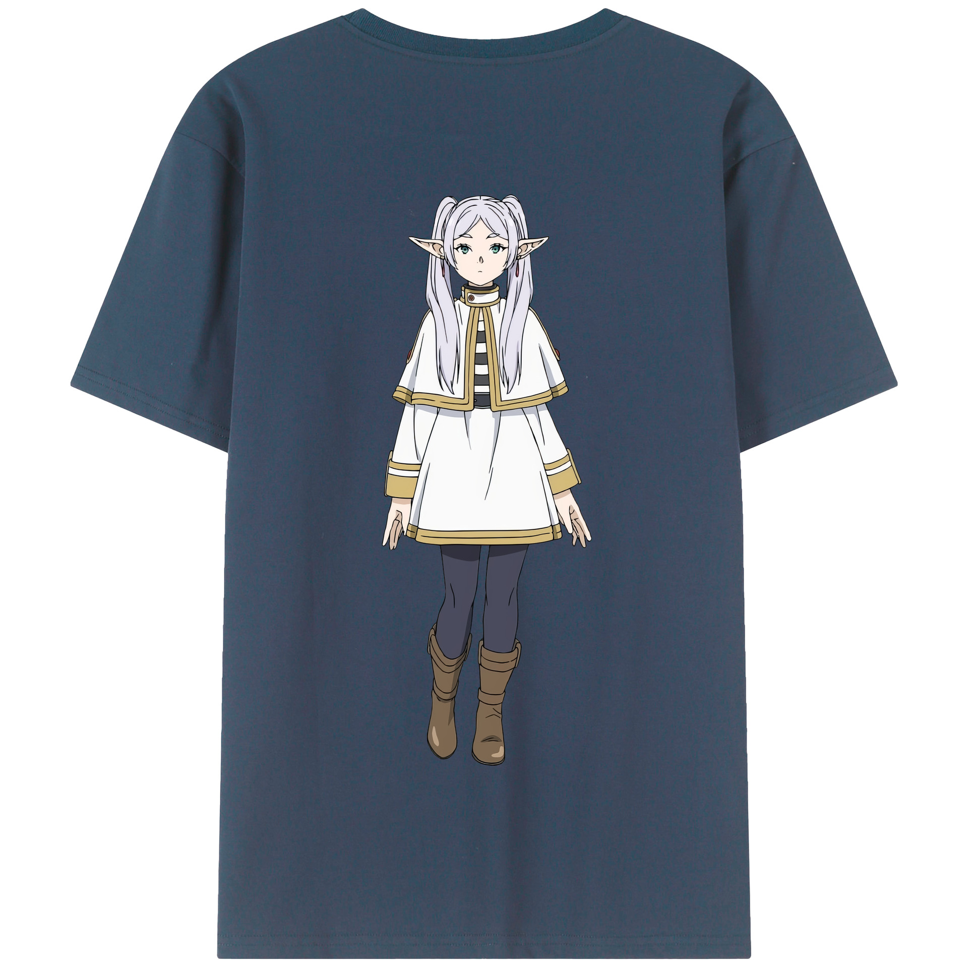 （画像用） 葬送のフリーレン Frieren 綿100％半袖Tシャツ（背面プリント）