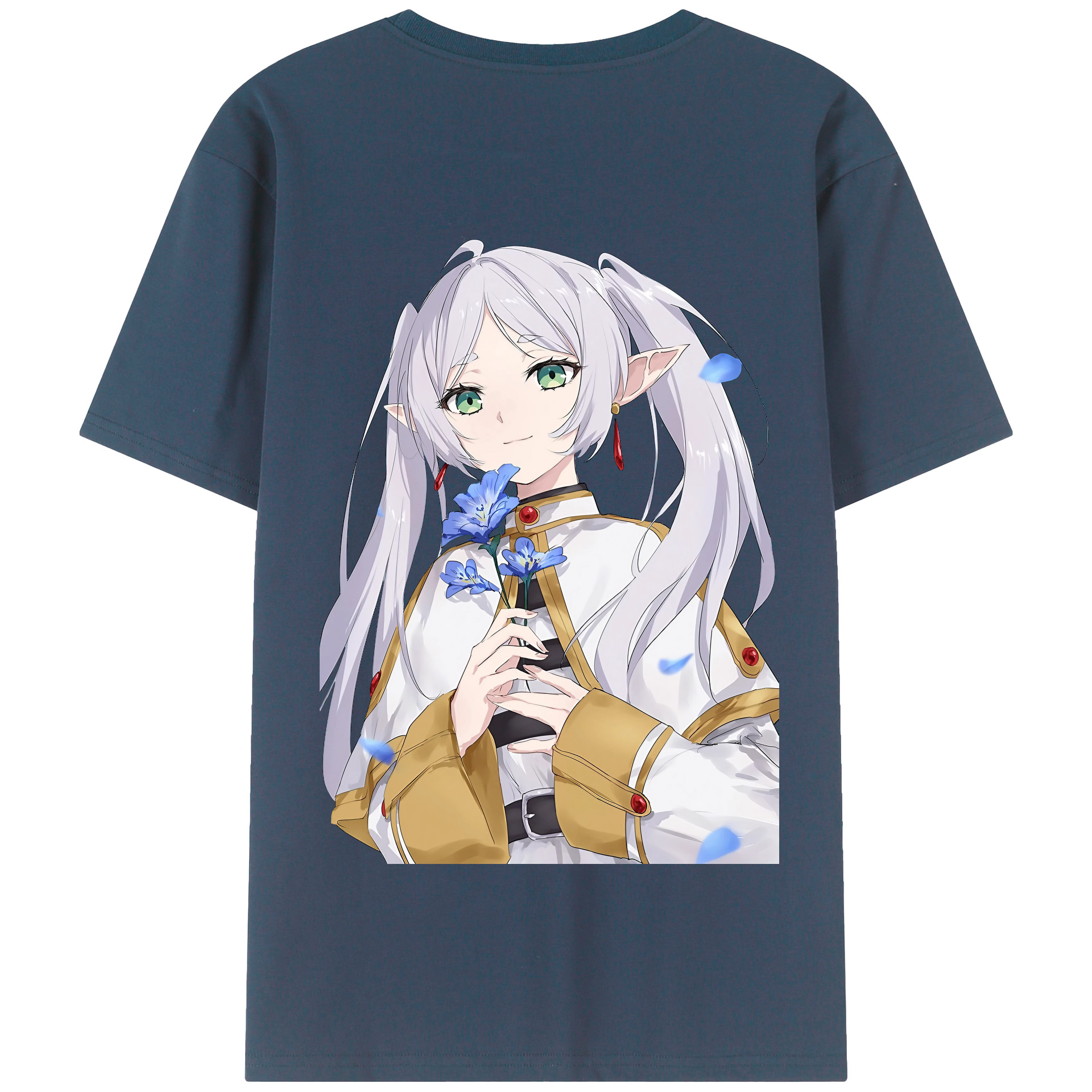 （画像用） 葬送のフリーレン Frieren 綿100％半袖Tシャツ（背面プリント）