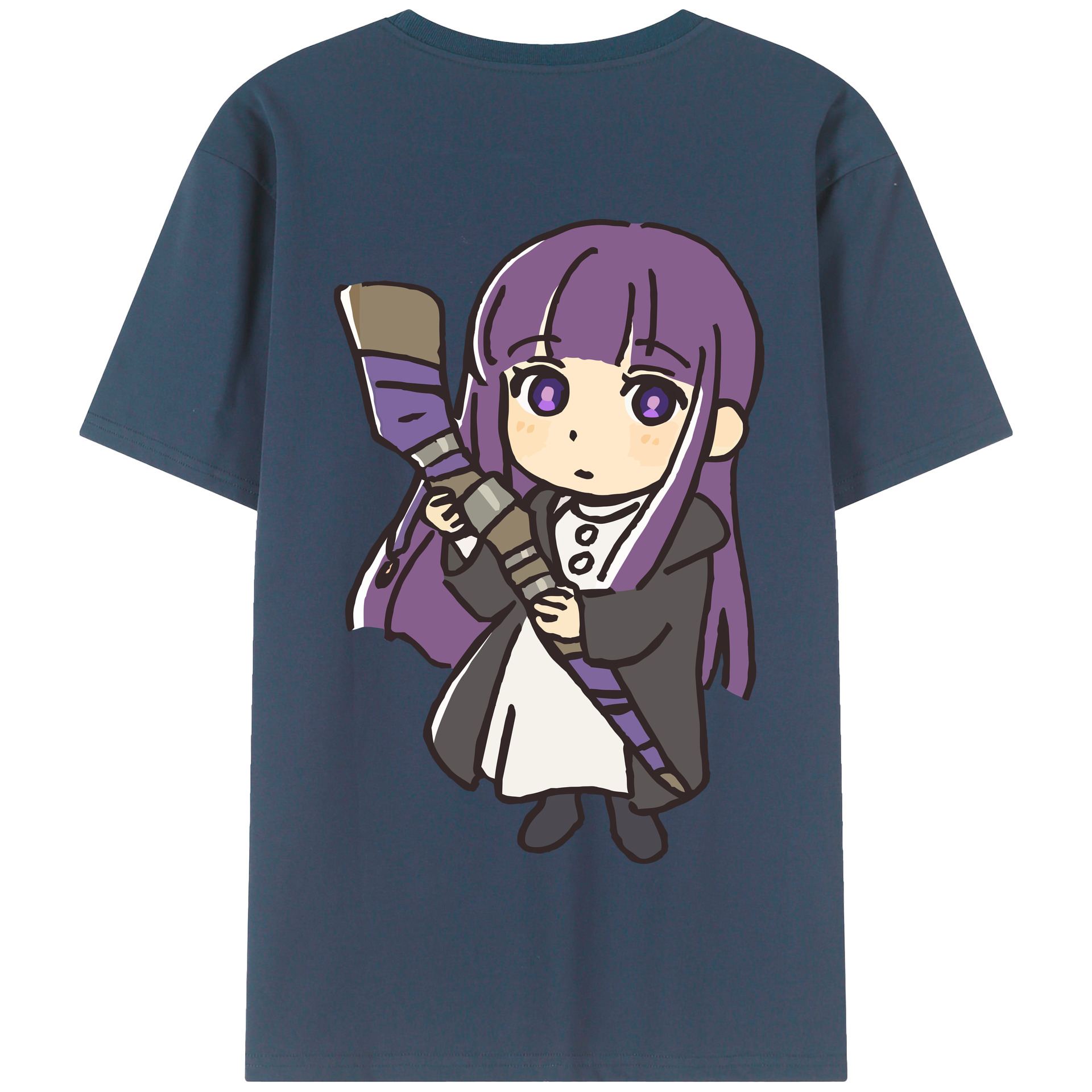 （画像用） 葬送のフリーレン Frieren 綿100％半袖Tシャツ（背面プリント）