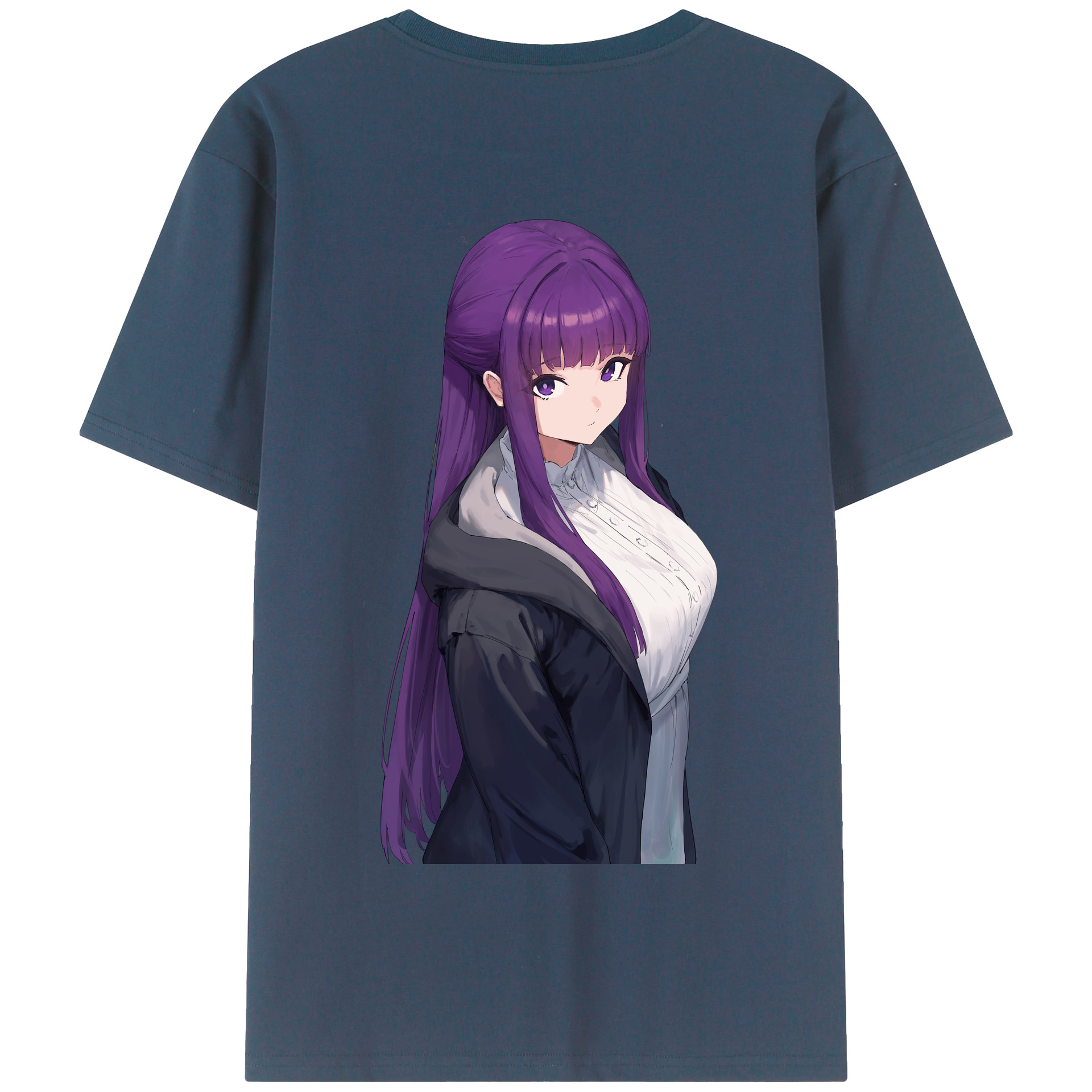 （画像用） 葬送のフリーレン Frieren 綿100％半袖Tシャツ（背面プリント）