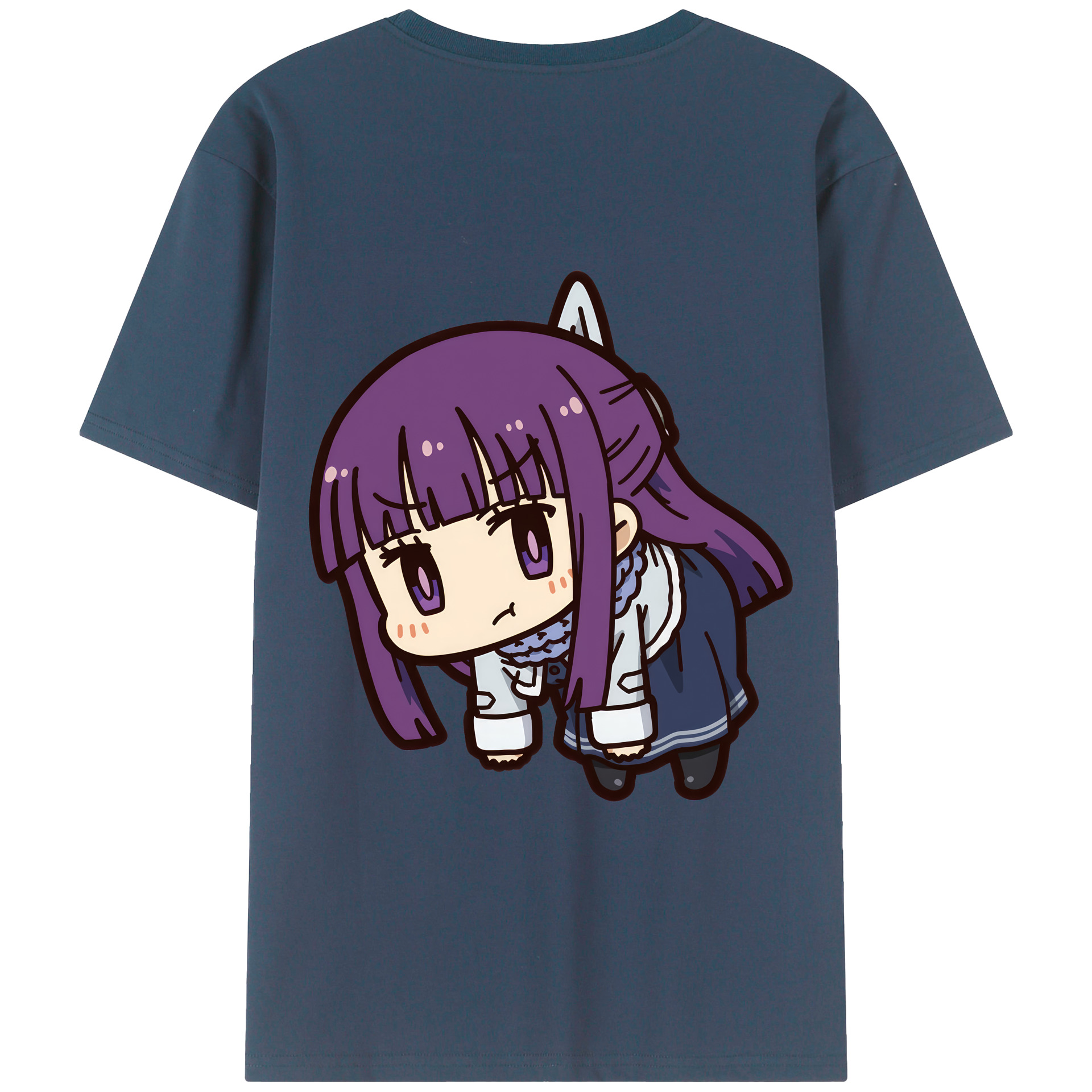 （画像用） 葬送のフリーレン Frieren 綿100％半袖Tシャツ（背面プリント）