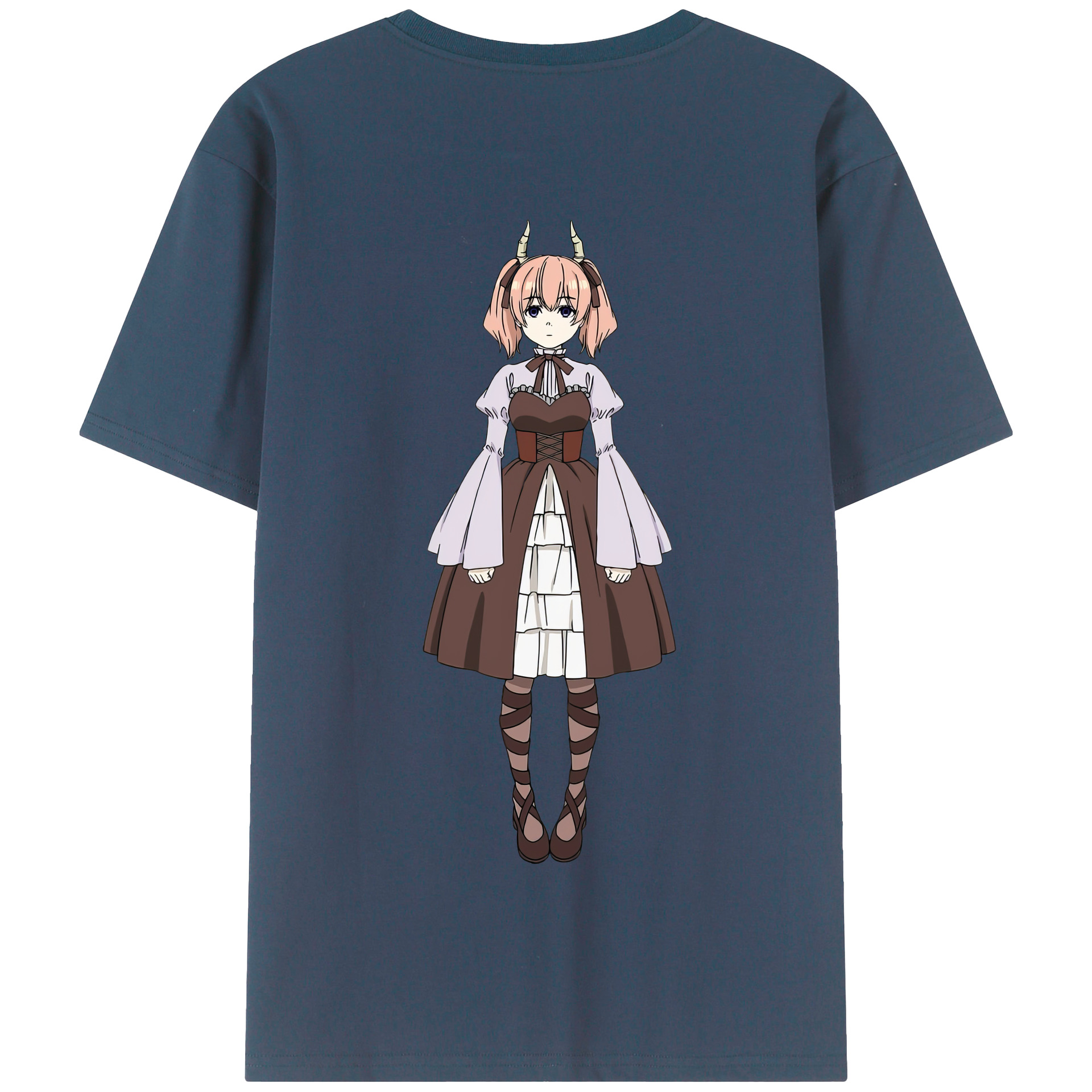（画像用） 葬送のフリーレン Frieren 綿100％半袖Tシャツ（背面プリント）