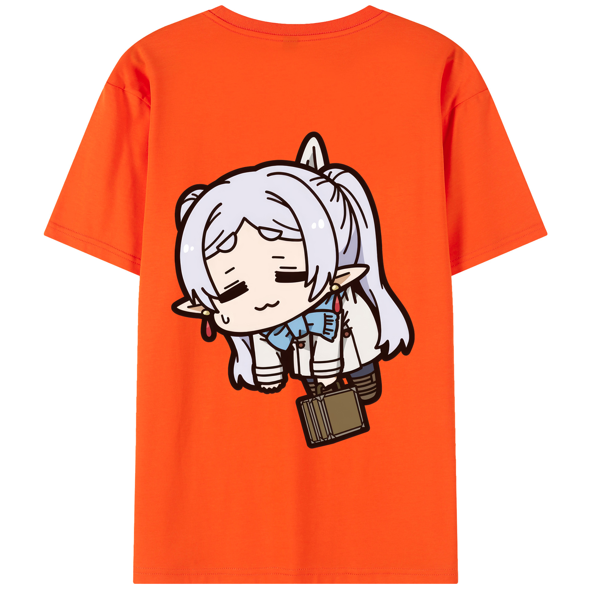 （画像用） 葬送のフリーレン Frieren 綿100％半袖Tシャツ（背面プリント）