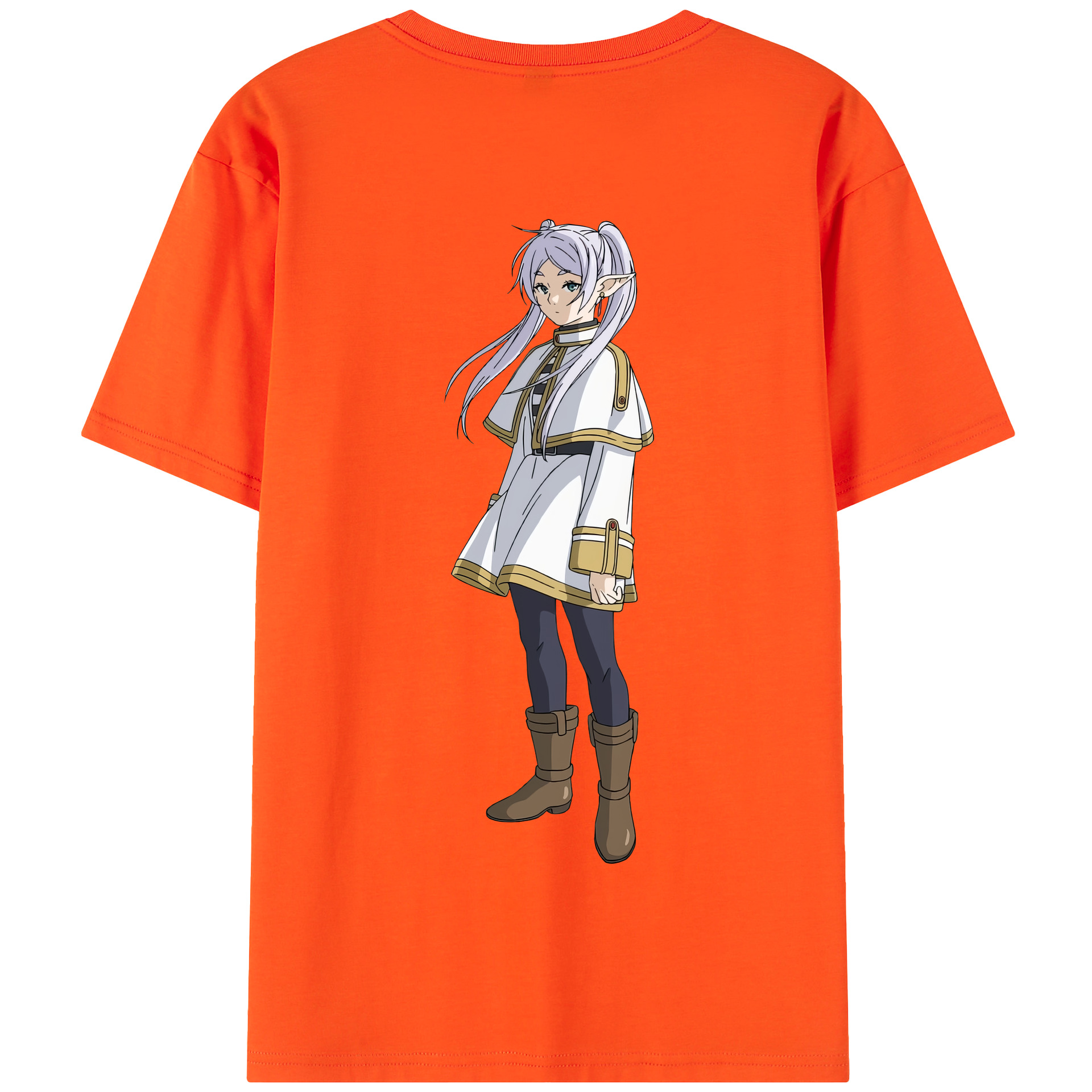 （画像用） 葬送のフリーレン Frieren 綿100％半袖Tシャツ（背面プリント）