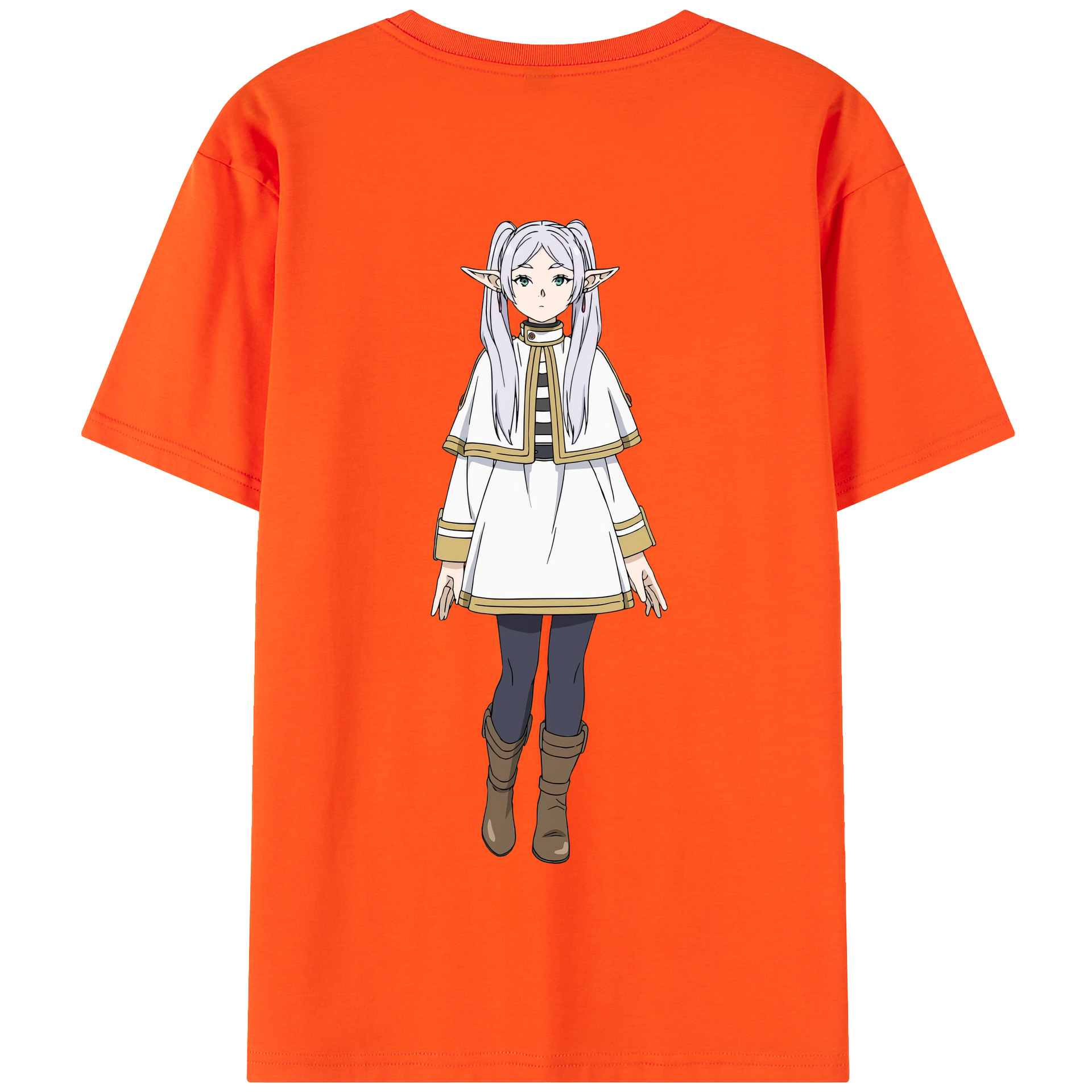（画像用） 葬送のフリーレン Frieren 綿100％半袖Tシャツ（背面プリント）