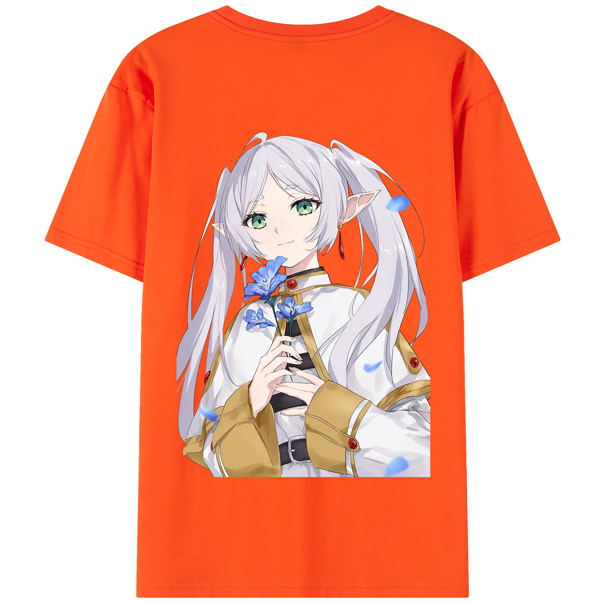 （画像用） 葬送のフリーレン Frieren 綿100％半袖Tシャツ（背面プリント）
