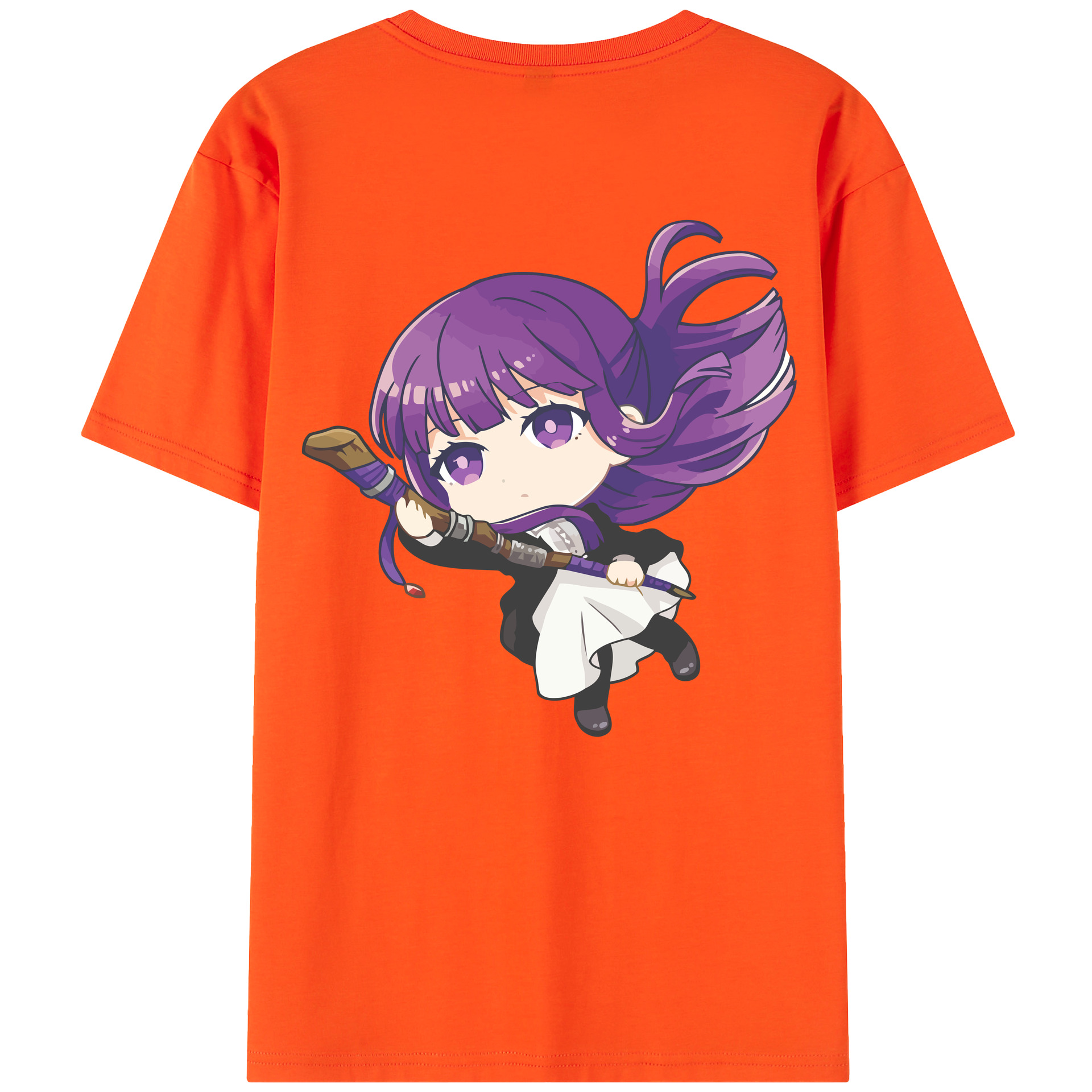 （画像用） 葬送のフリーレン Frieren 綿100％半袖Tシャツ（背面プリント）