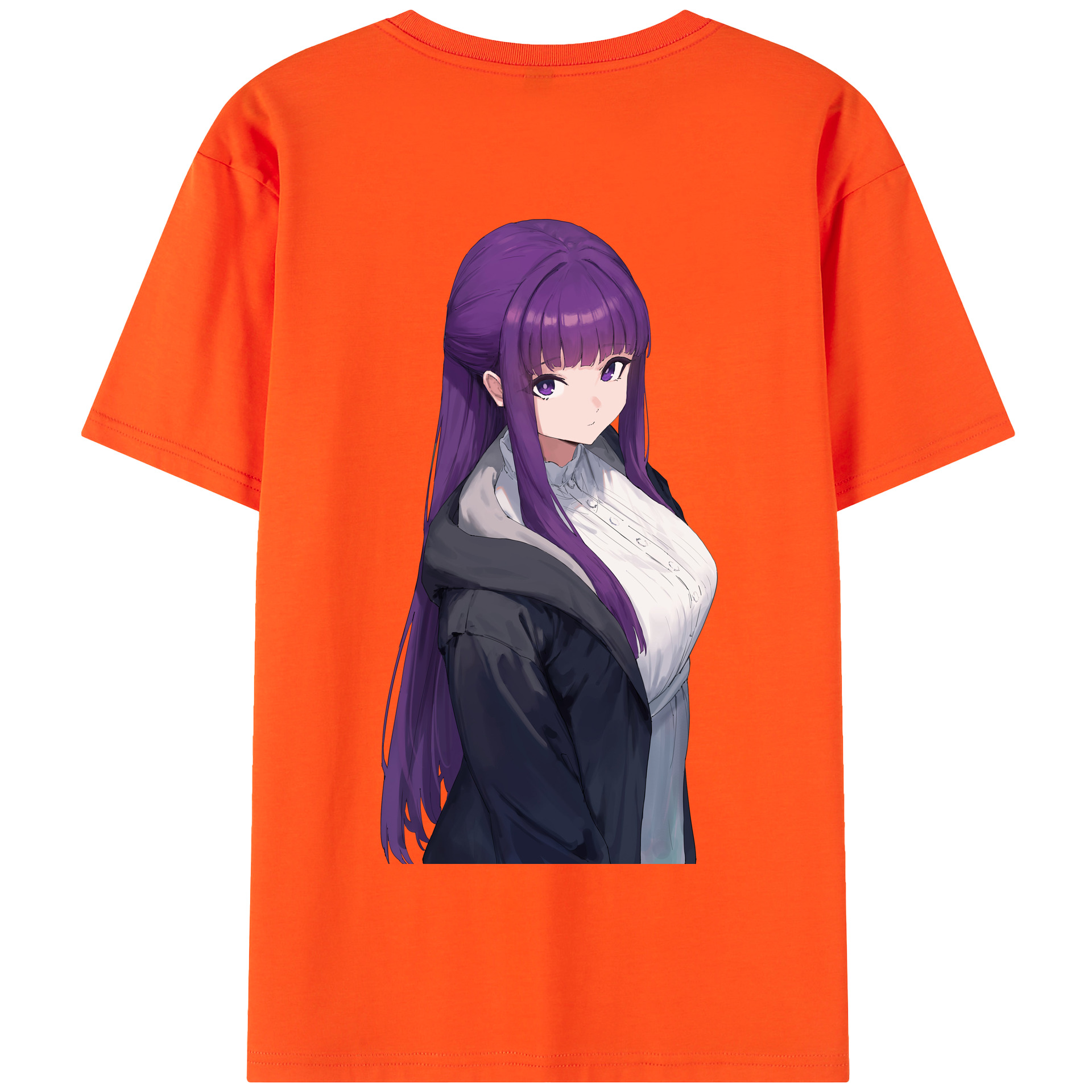 （画像用） 葬送のフリーレン Frieren 綿100％半袖Tシャツ（背面プリント）