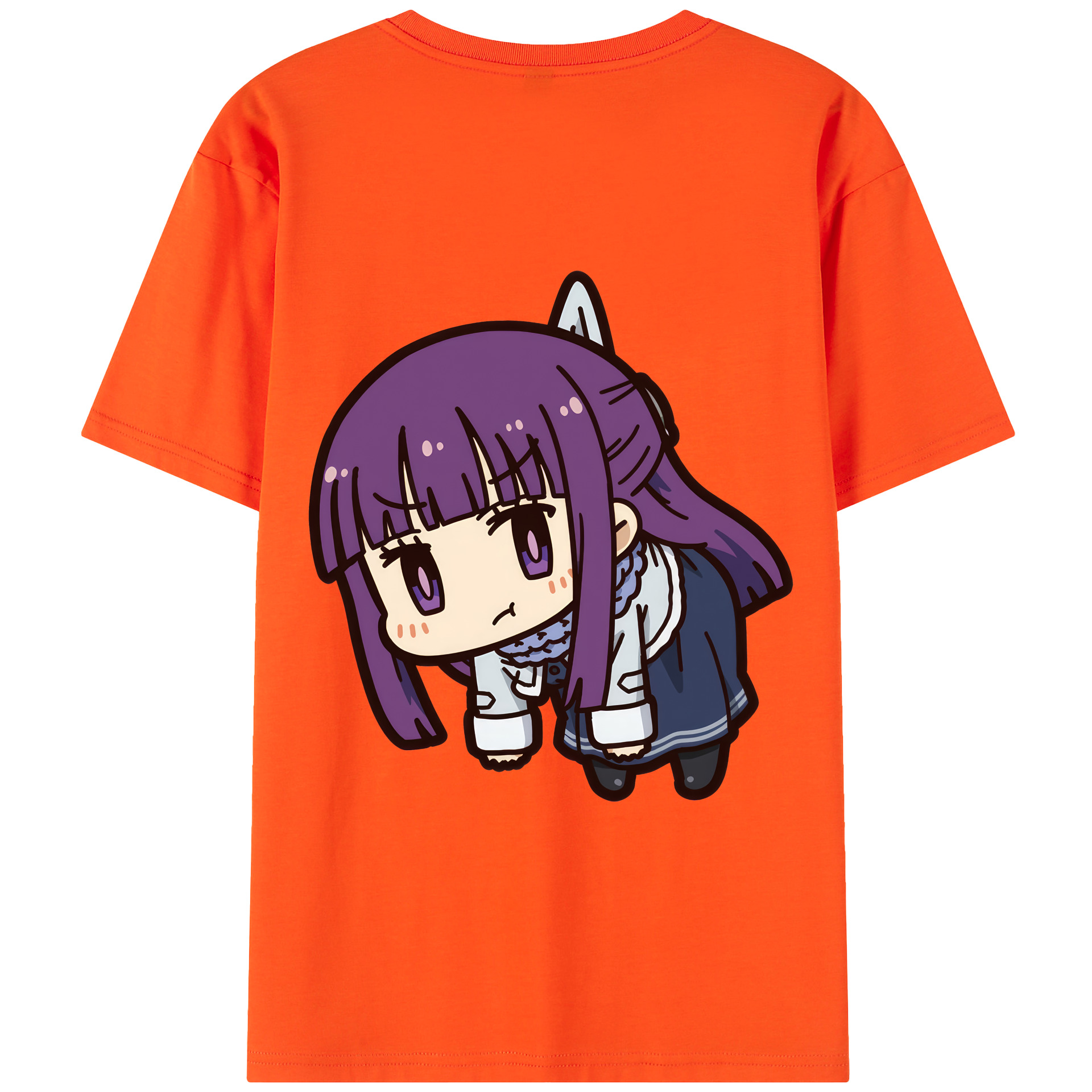 （画像用） 葬送のフリーレン Frieren 綿100％半袖Tシャツ（背面プリント）