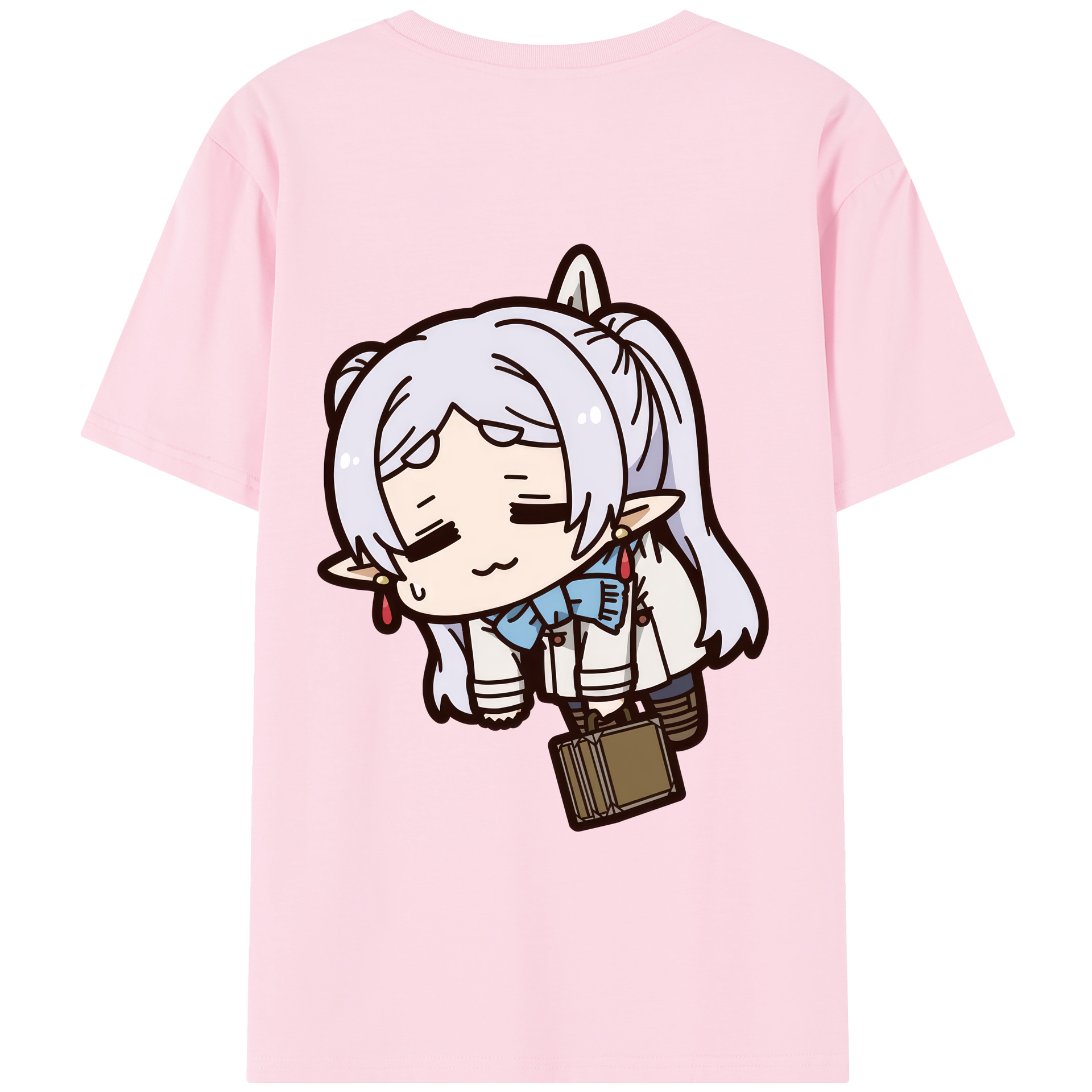 （画像用） 葬送のフリーレン Frieren 綿100％半袖Tシャツ（背面プリント）