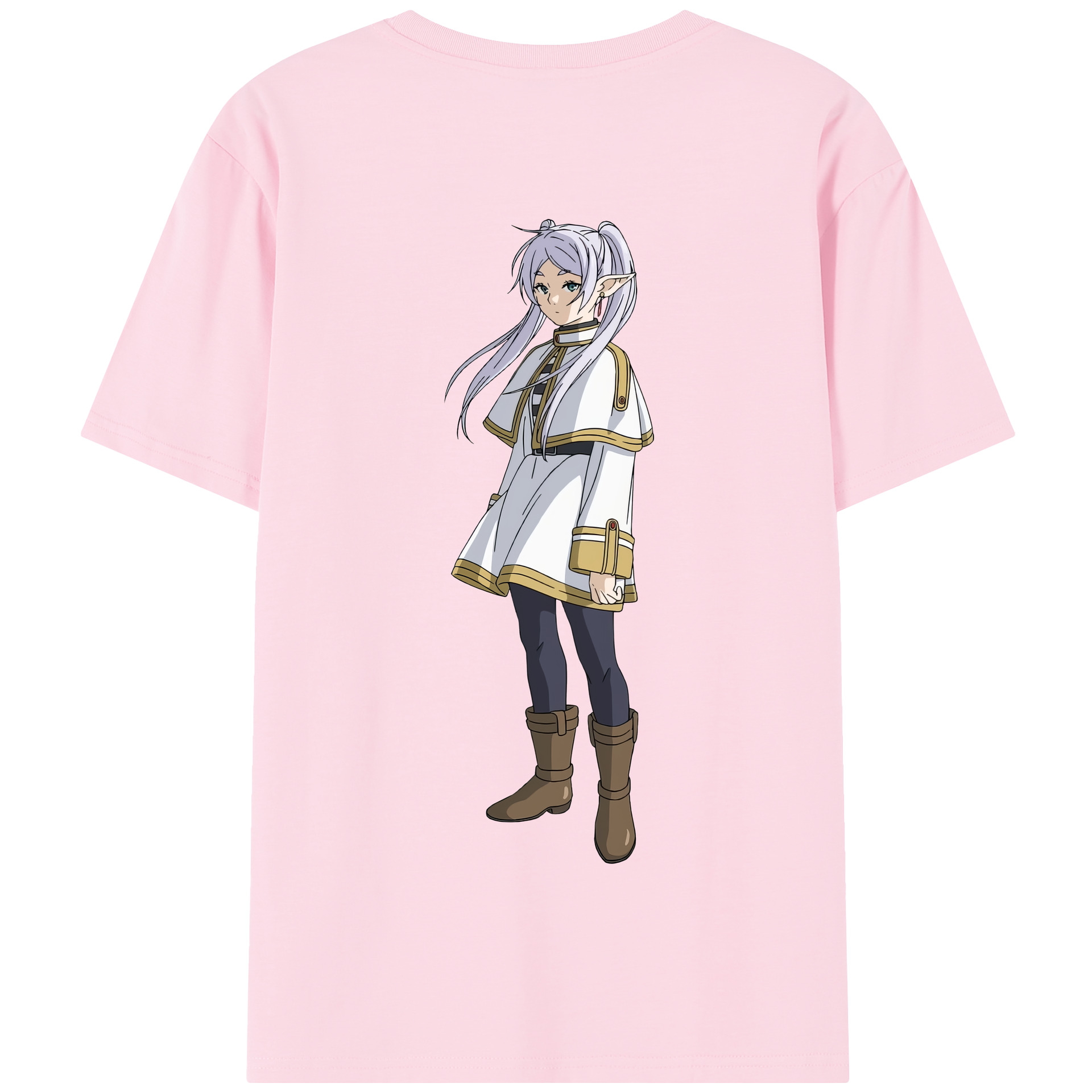 （画像用） 葬送のフリーレン Frieren 綿100％半袖Tシャツ（背面プリント）