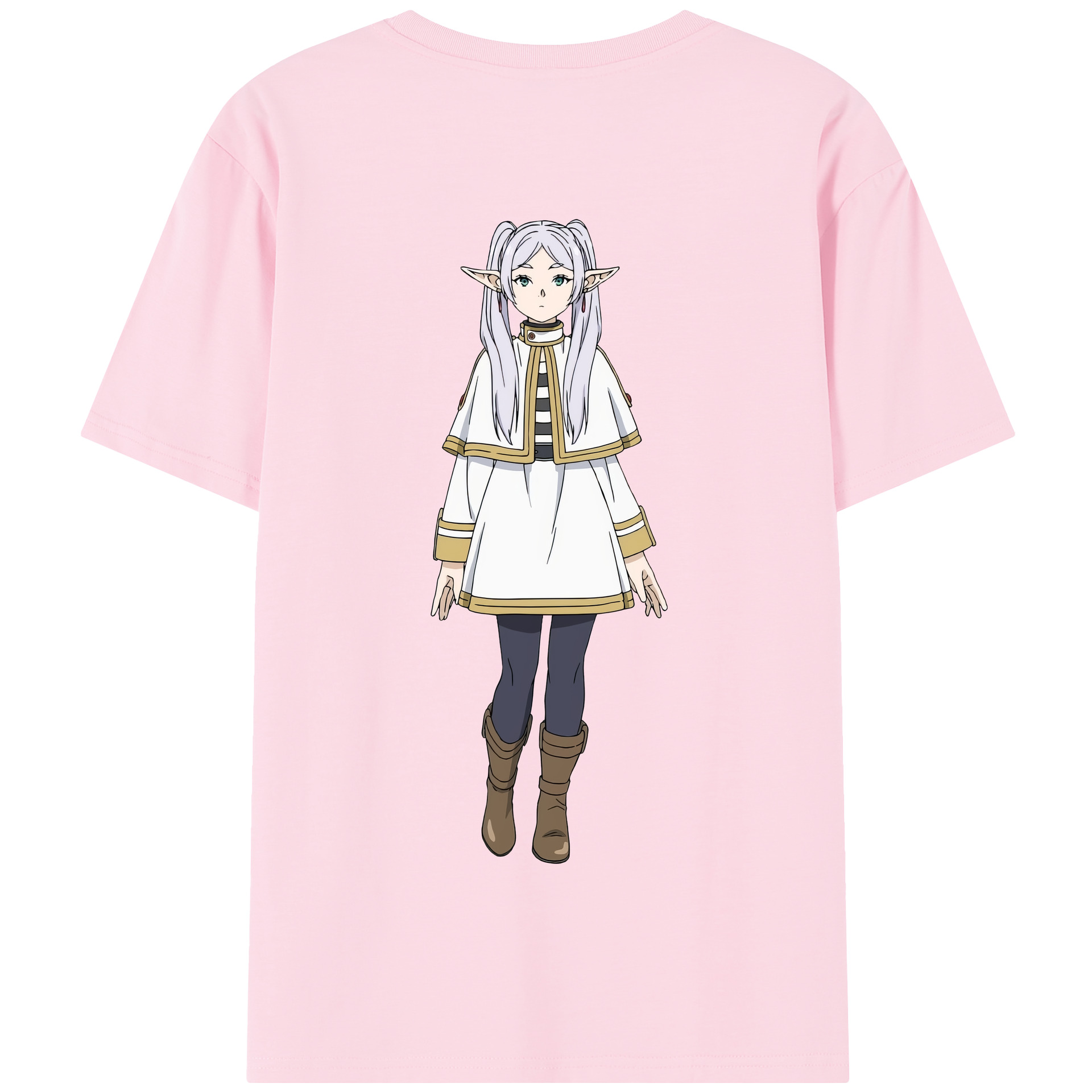 （画像用） 葬送のフリーレン Frieren 綿100％半袖Tシャツ（背面プリント）