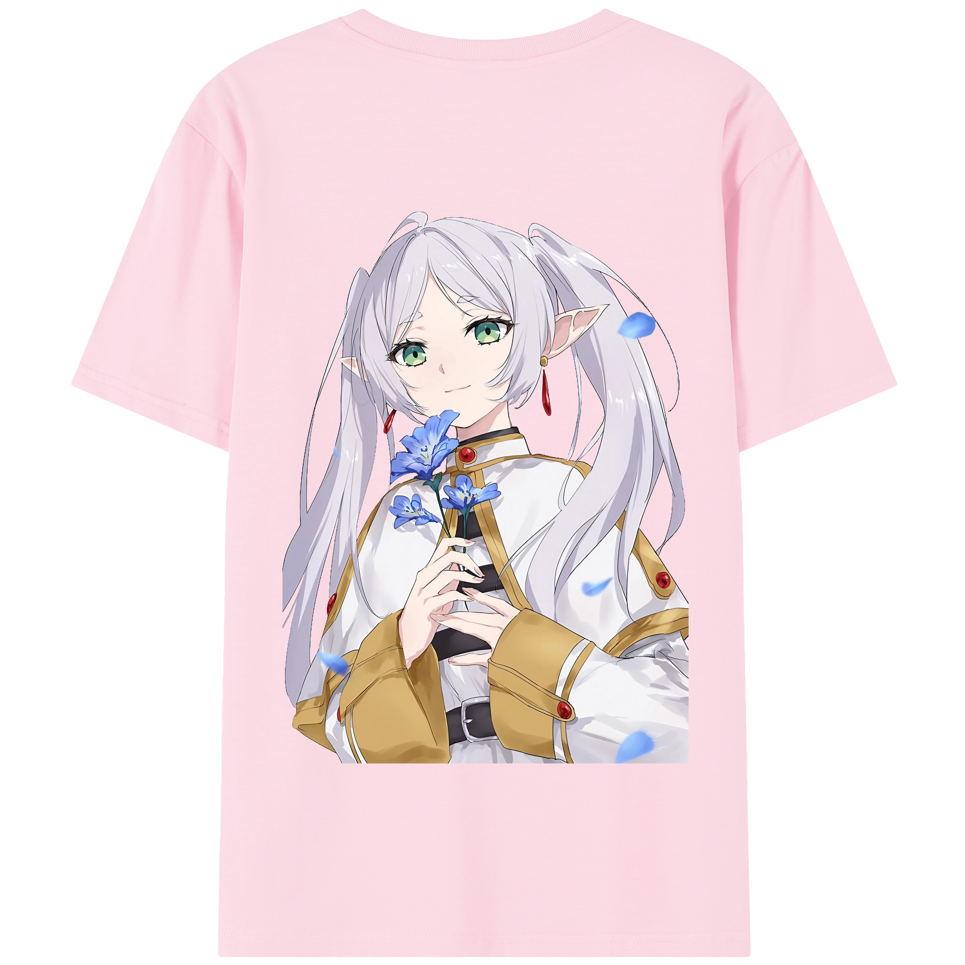 （画像用） 葬送のフリーレン Frieren 綿100％半袖Tシャツ（背面プリント）