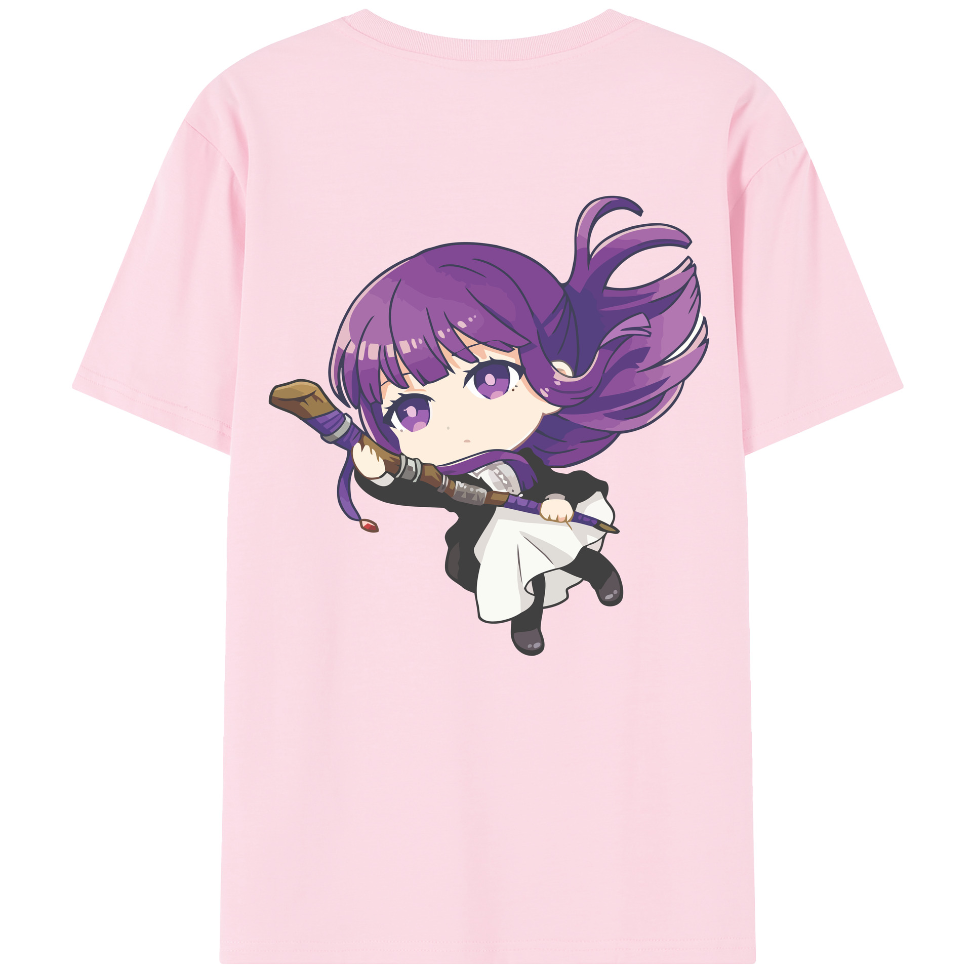 （画像用） 葬送のフリーレン Frieren 綿100％半袖Tシャツ（背面プリント）