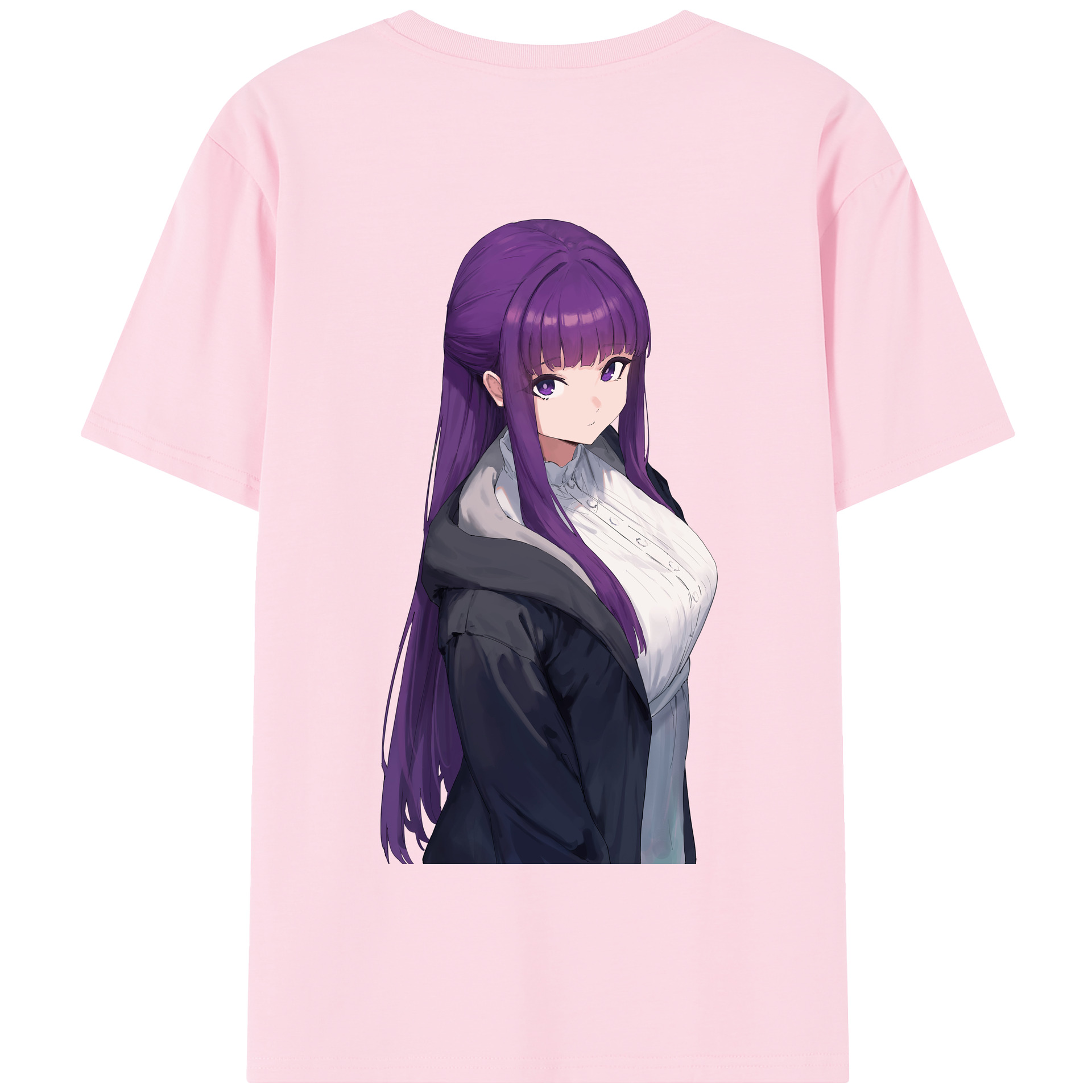 （画像用） 葬送のフリーレン Frieren 綿100％半袖Tシャツ（背面プリント）