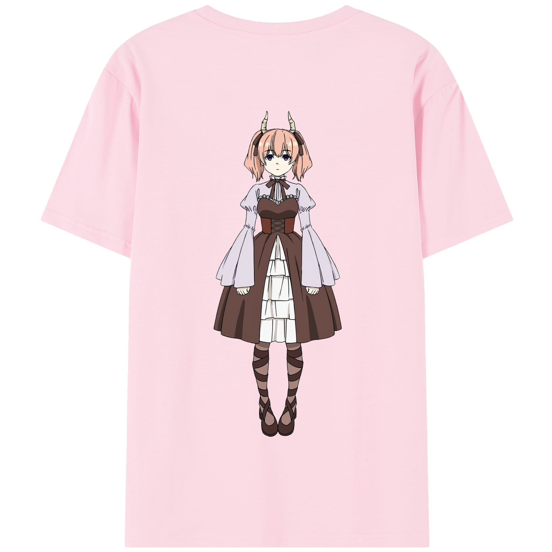 （画像用） 葬送のフリーレン Frieren 綿100％半袖Tシャツ（背面プリント）