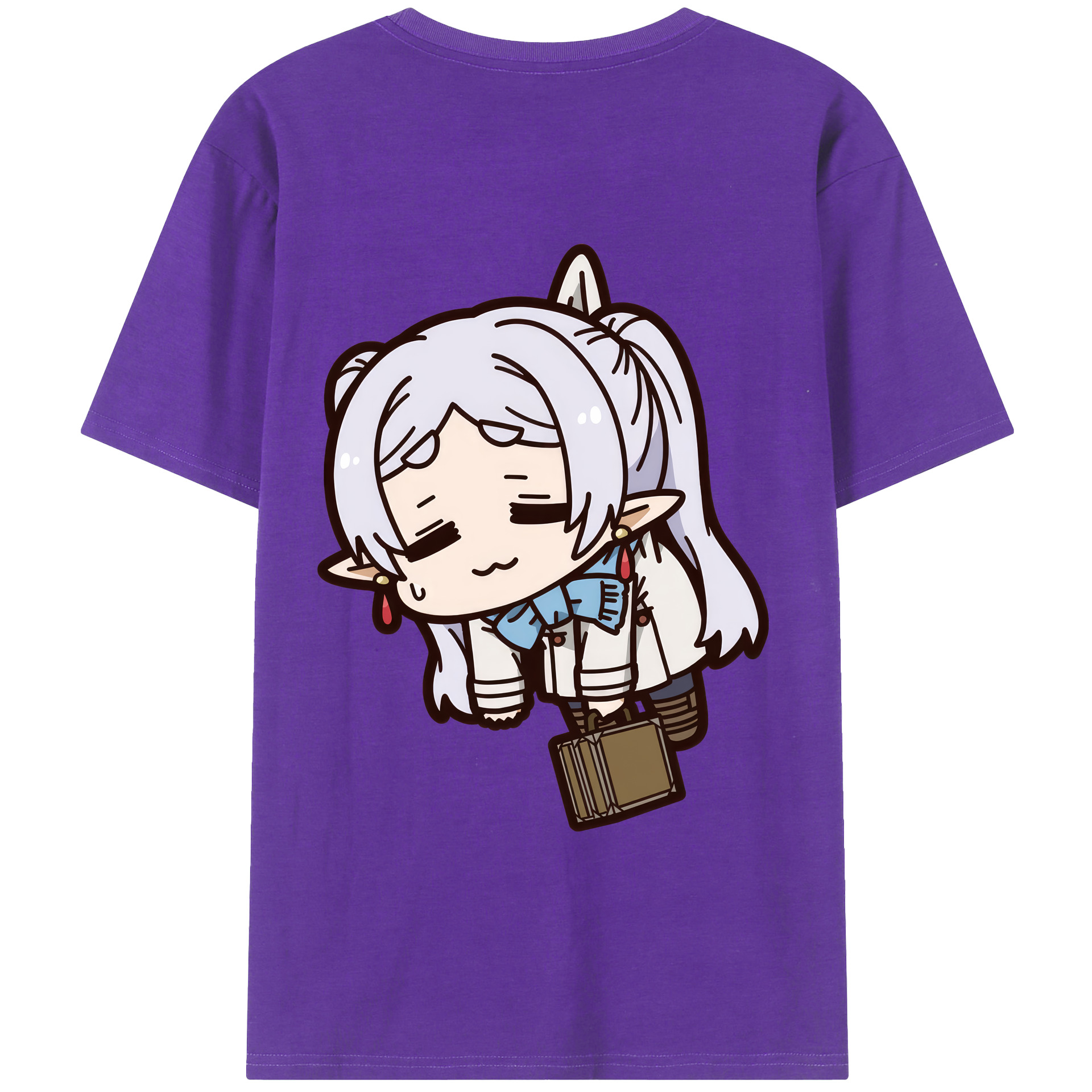 （画像用） 葬送のフリーレン Frieren 綿100％半袖Tシャツ（背面プリント）