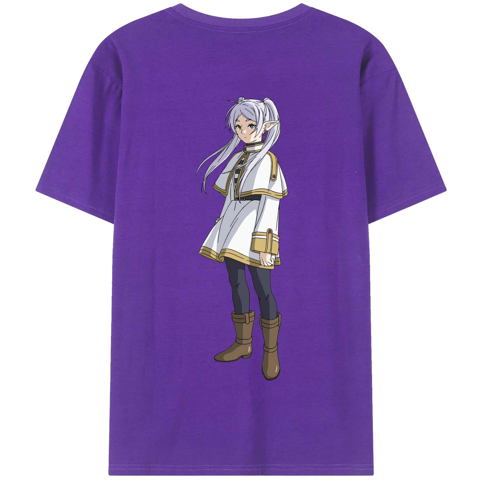 （画像用） 葬送のフリーレン Frieren 綿100％半袖Tシャツ（背面プリント）