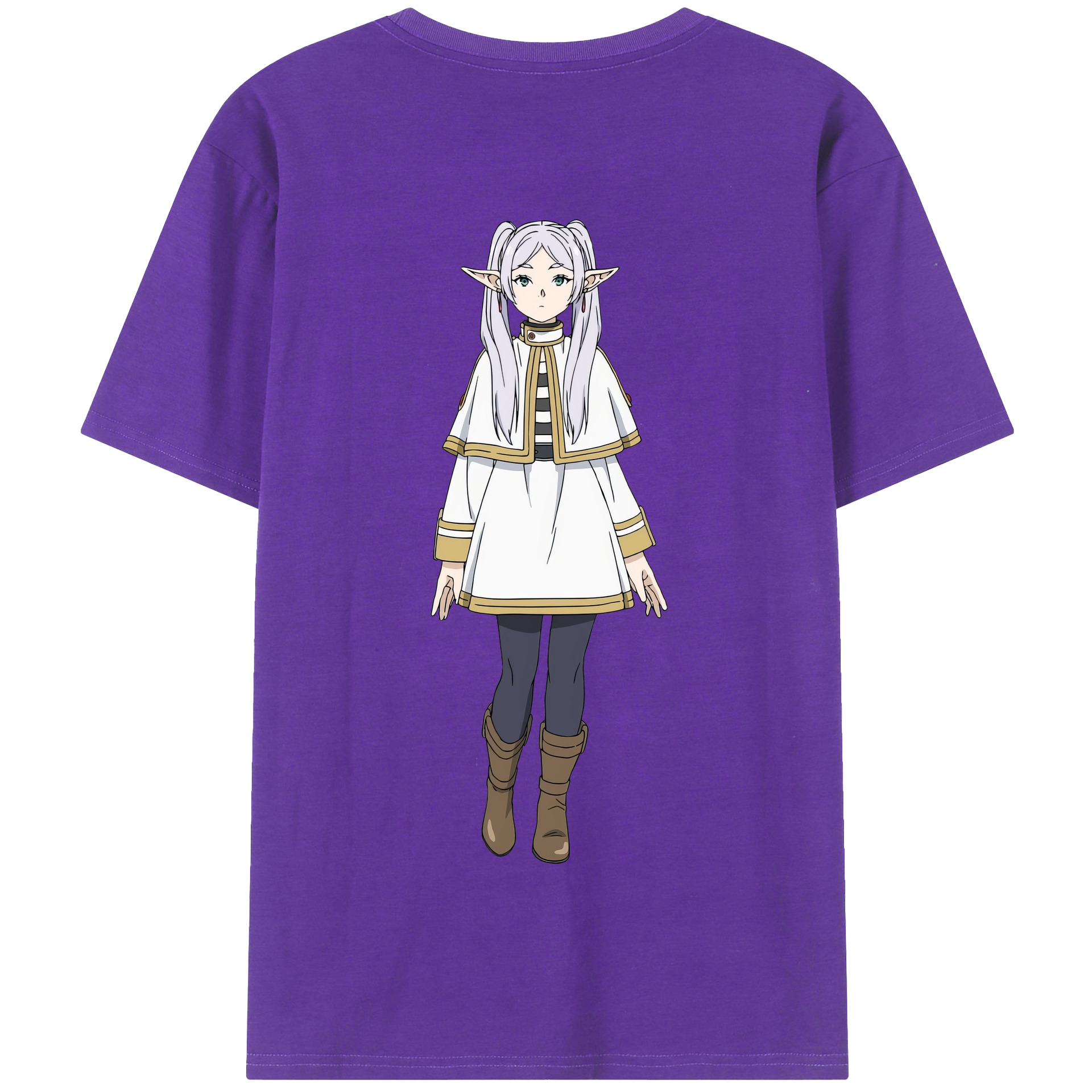 （画像用） 葬送のフリーレン Frieren 綿100％半袖Tシャツ（背面プリント）