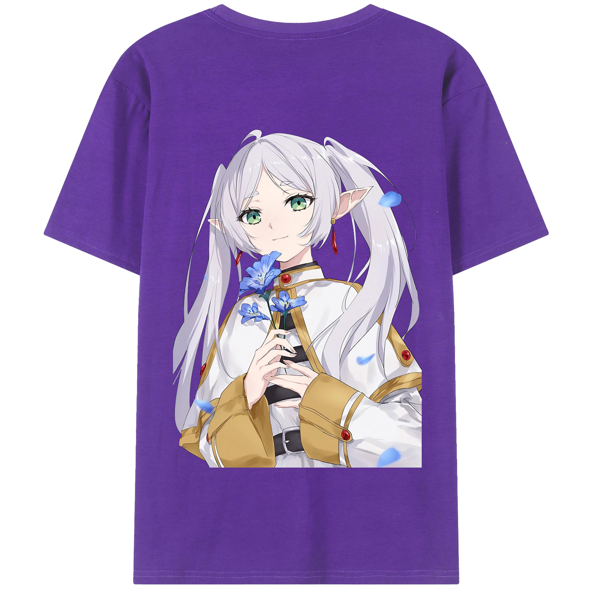 （画像用） 葬送のフリーレン Frieren 綿100％半袖Tシャツ（背面プリント）