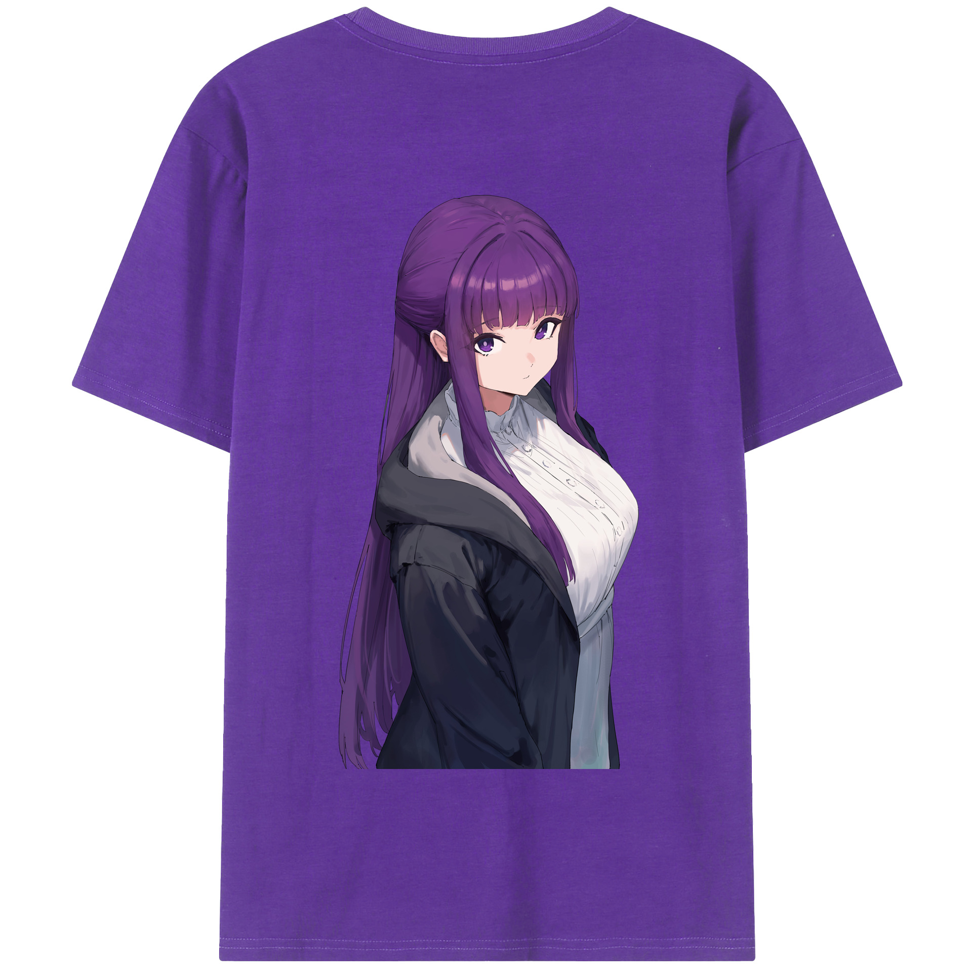 （画像用） 葬送のフリーレン Frieren 綿100％半袖Tシャツ（背面プリント）