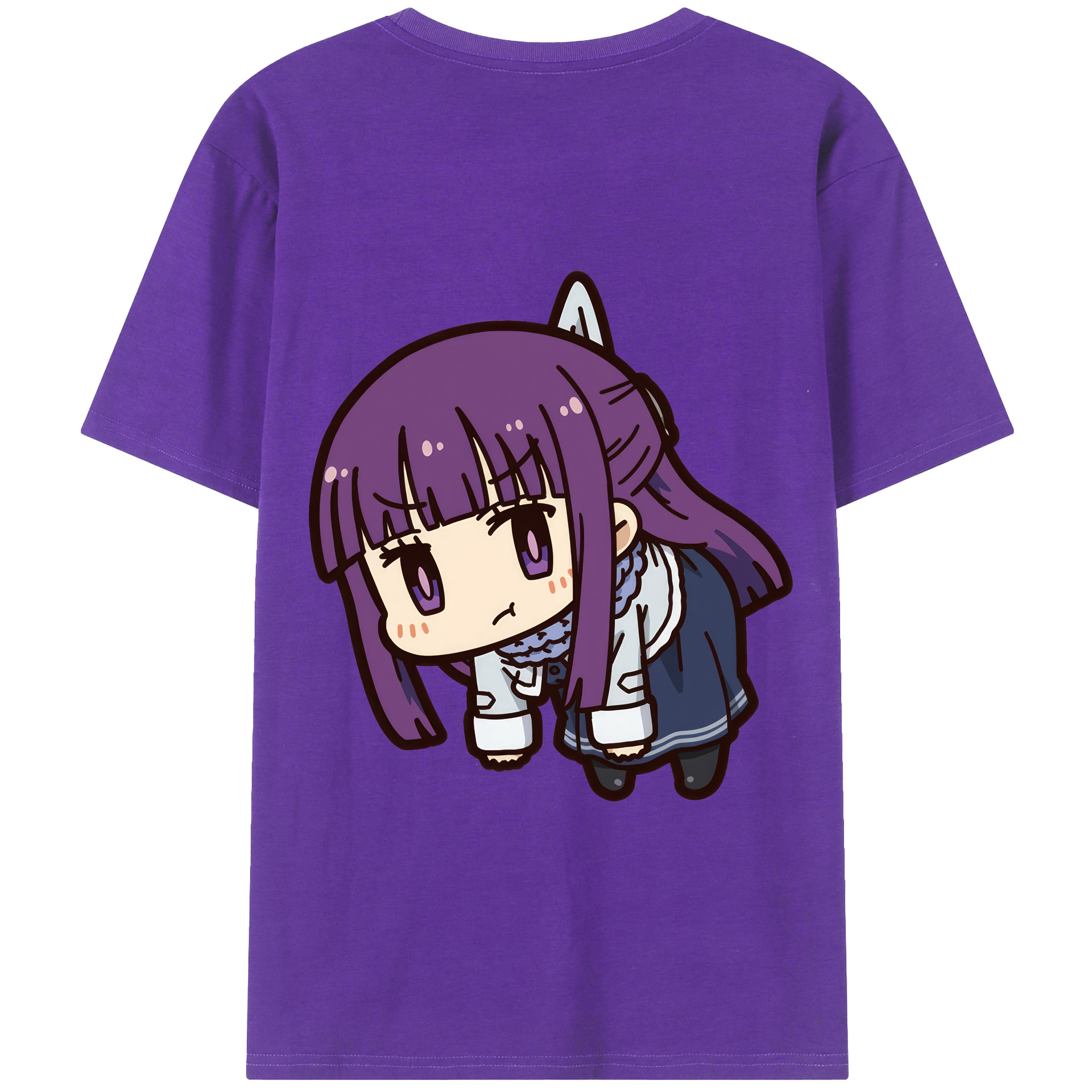 （画像用） 葬送のフリーレン Frieren 綿100％半袖Tシャツ（背面プリント）