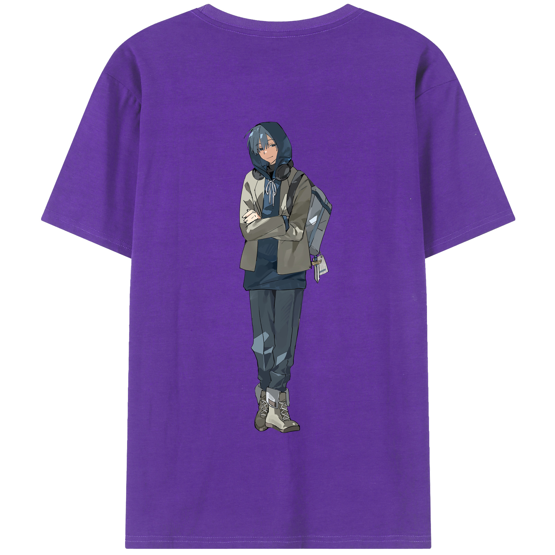 （画像用） 葬送のフリーレン Frieren 綿100％半袖Tシャツ（背面プリント）