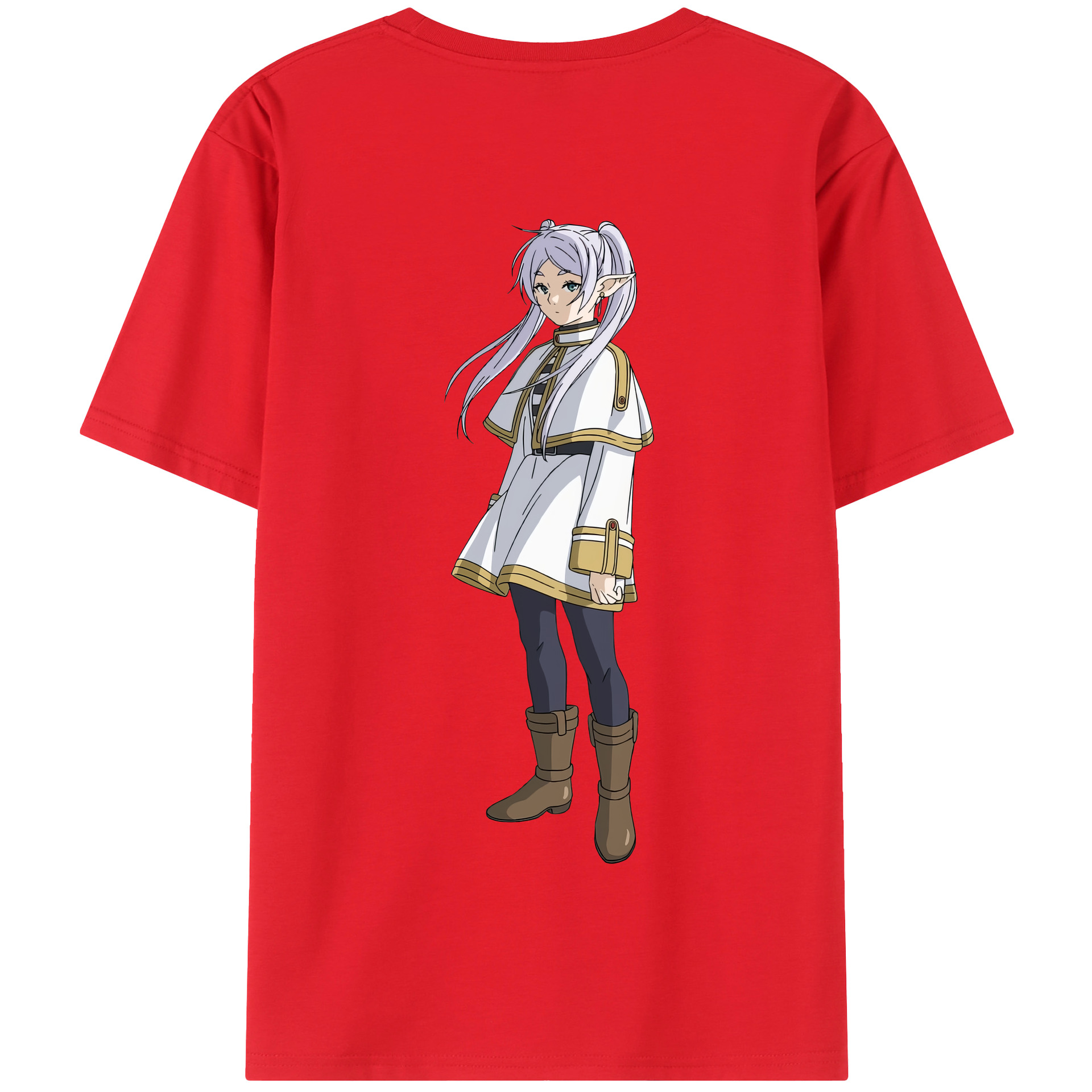 （画像用） 葬送のフリーレン Frieren 綿100％半袖Tシャツ（背面プリント）