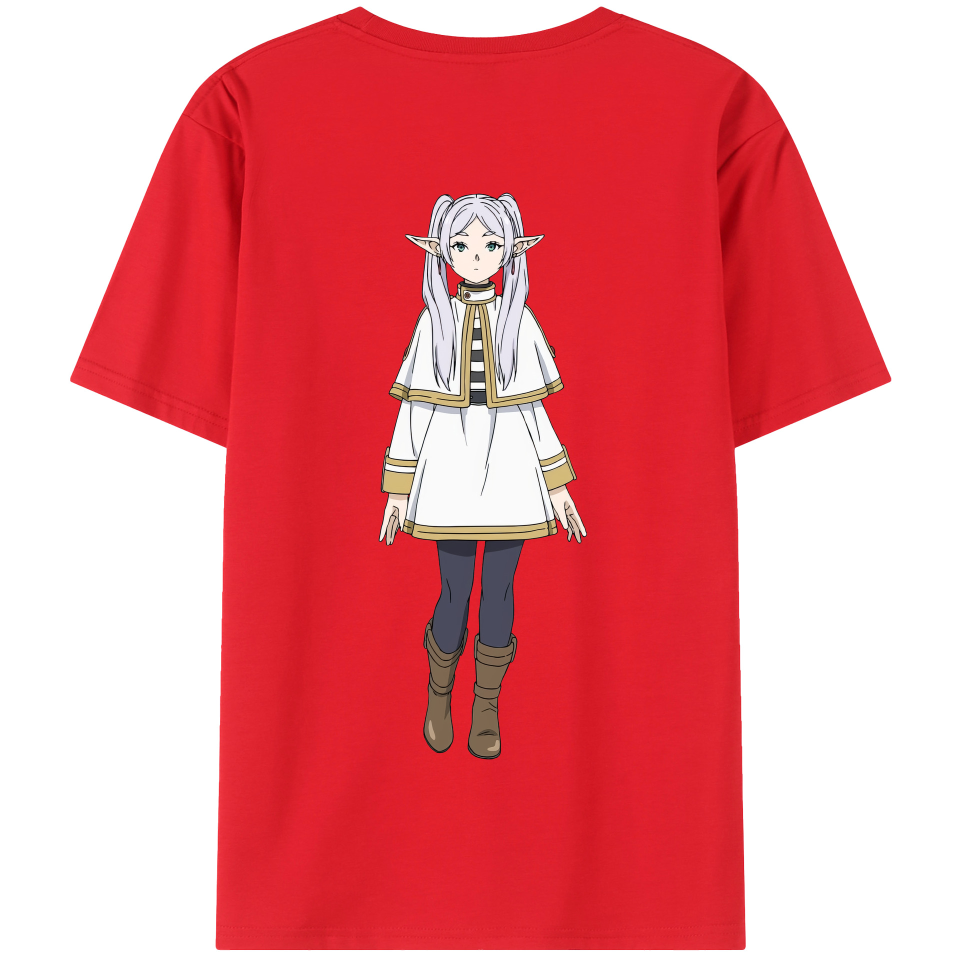 （画像用） 葬送のフリーレン Frieren 綿100％半袖Tシャツ（背面プリント）