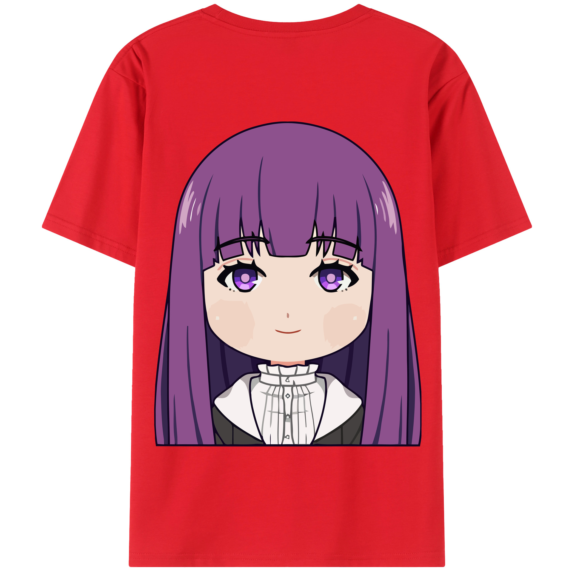 （画像用） 葬送のフリーレン Frieren 綿100％半袖Tシャツ（背面プリント）