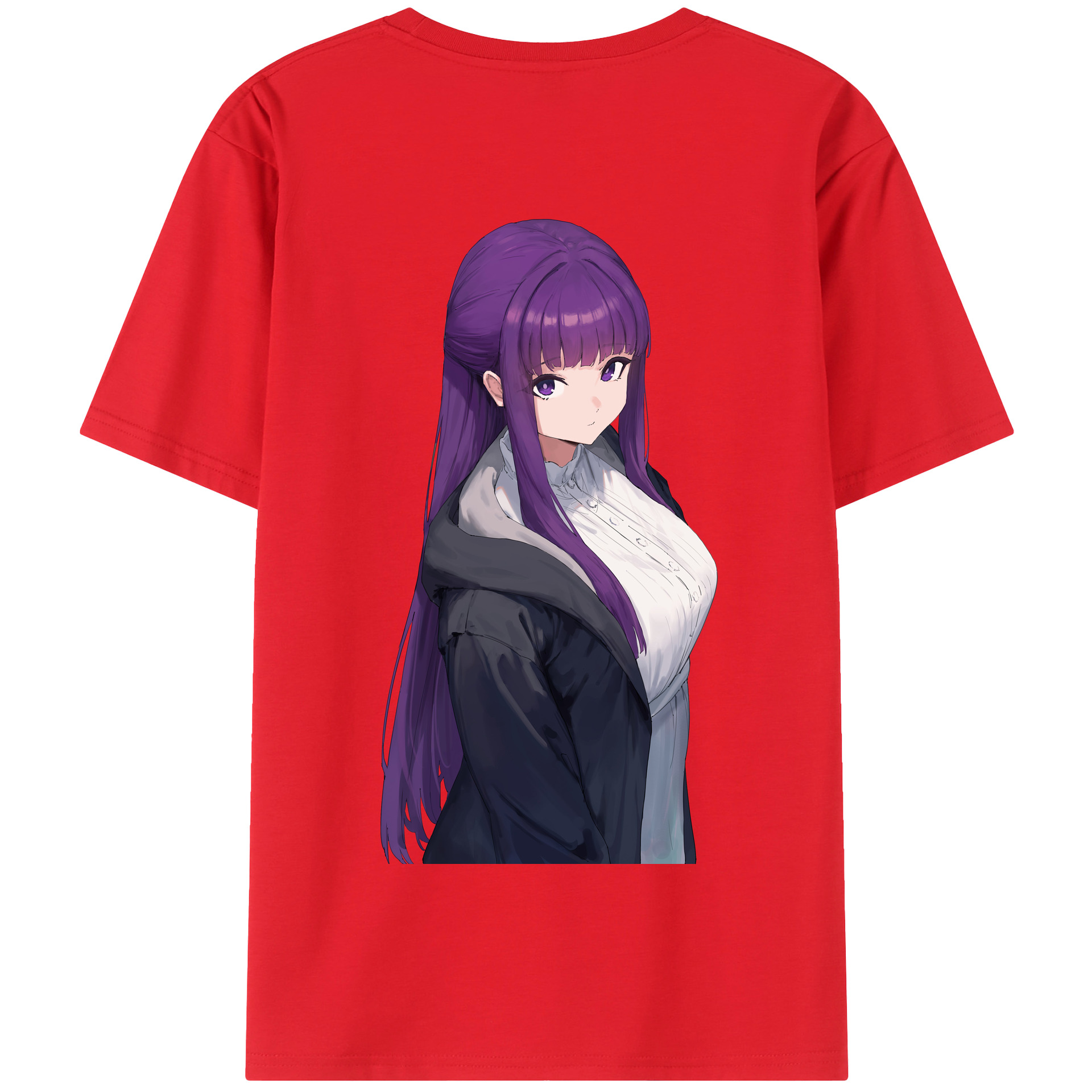 （画像用） 葬送のフリーレン Frieren 綿100％半袖Tシャツ（背面プリント）