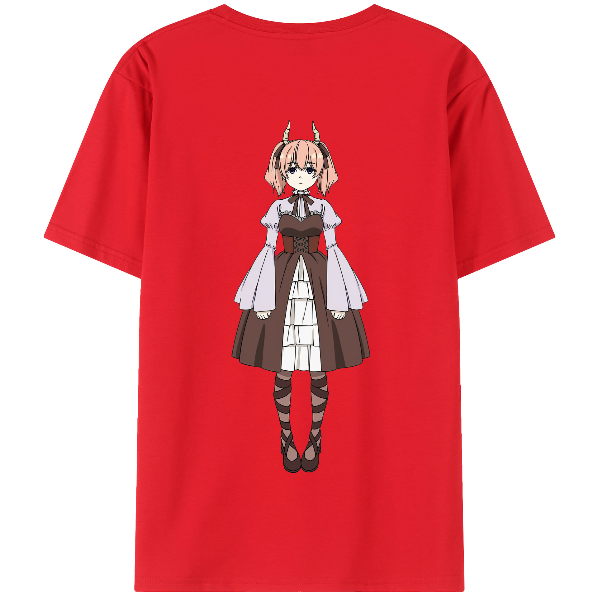 （画像用） 葬送のフリーレン Frieren 綿100％半袖Tシャツ（背面プリント）