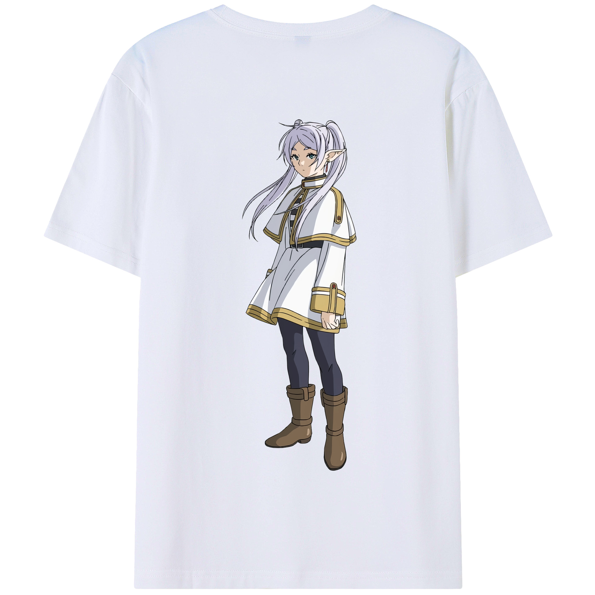 （画像用） 葬送のフリーレン Frieren 綿100％半袖Tシャツ（背面プリント）