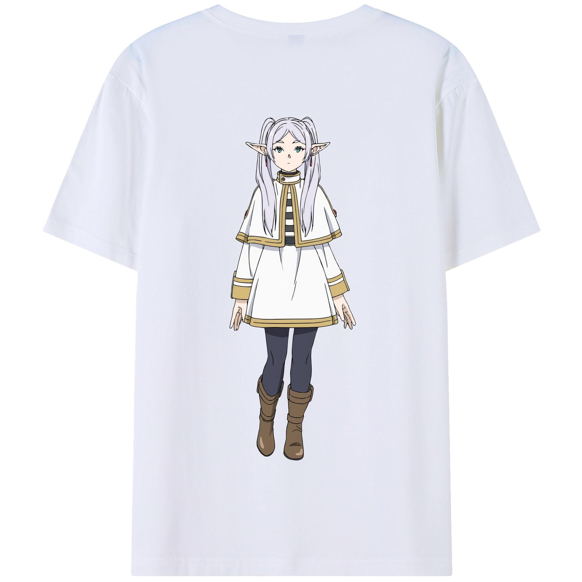 （画像用） 葬送のフリーレン Frieren 綿100％半袖Tシャツ（背面プリント）