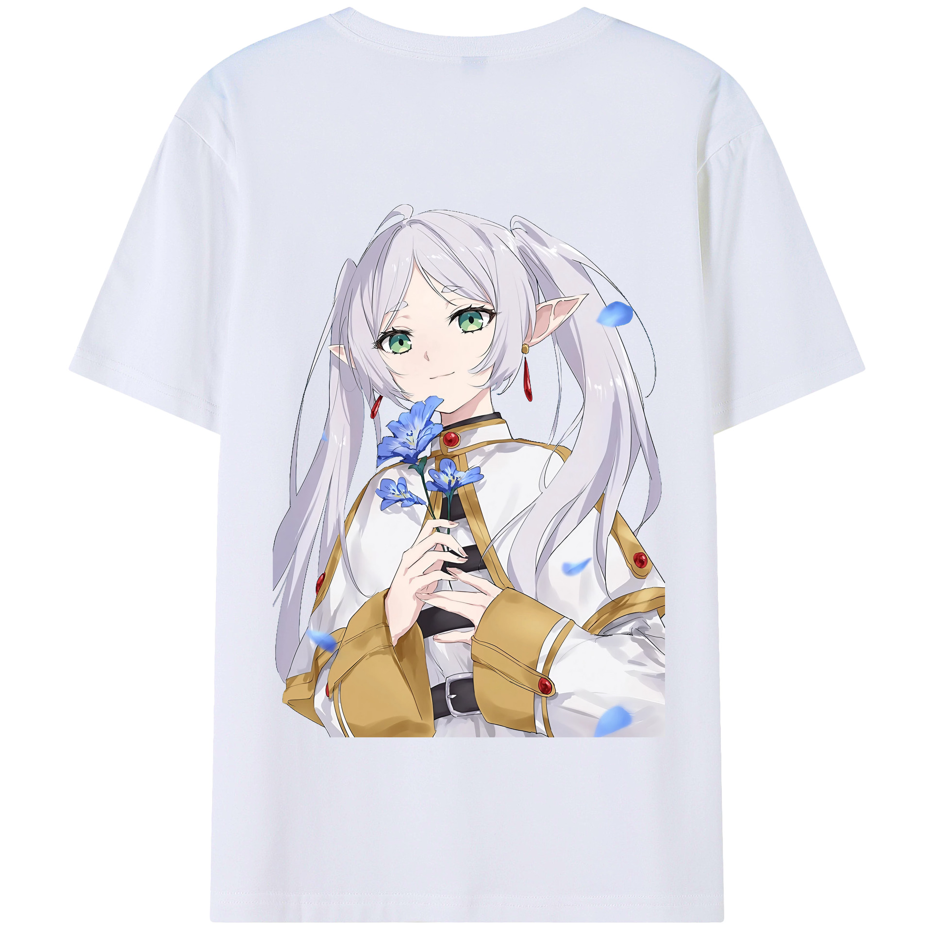 （画像用） 葬送のフリーレン Frieren 綿100％半袖Tシャツ（背面プリント）