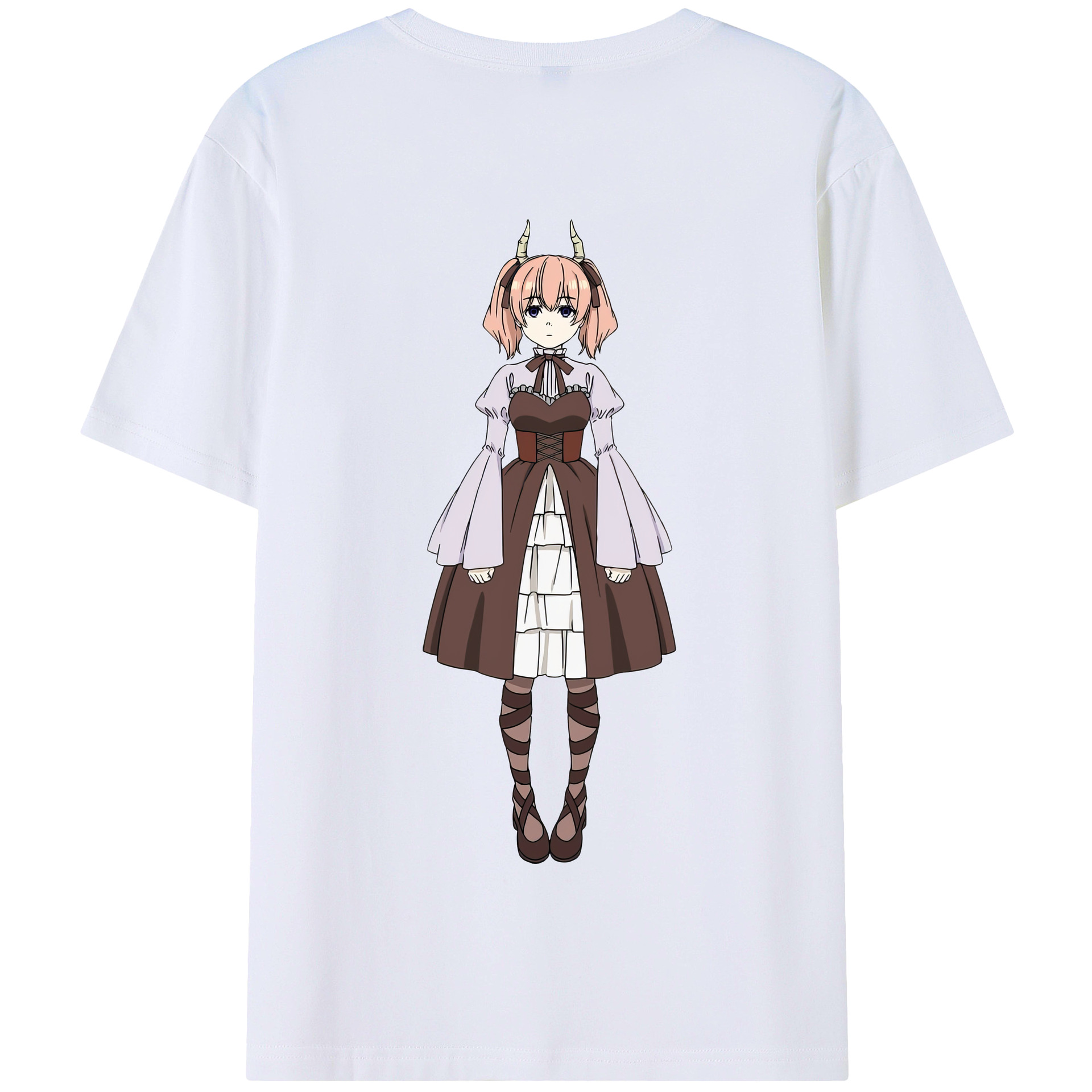 （画像用） 葬送のフリーレン Frieren 綿100％半袖Tシャツ（背面プリント）