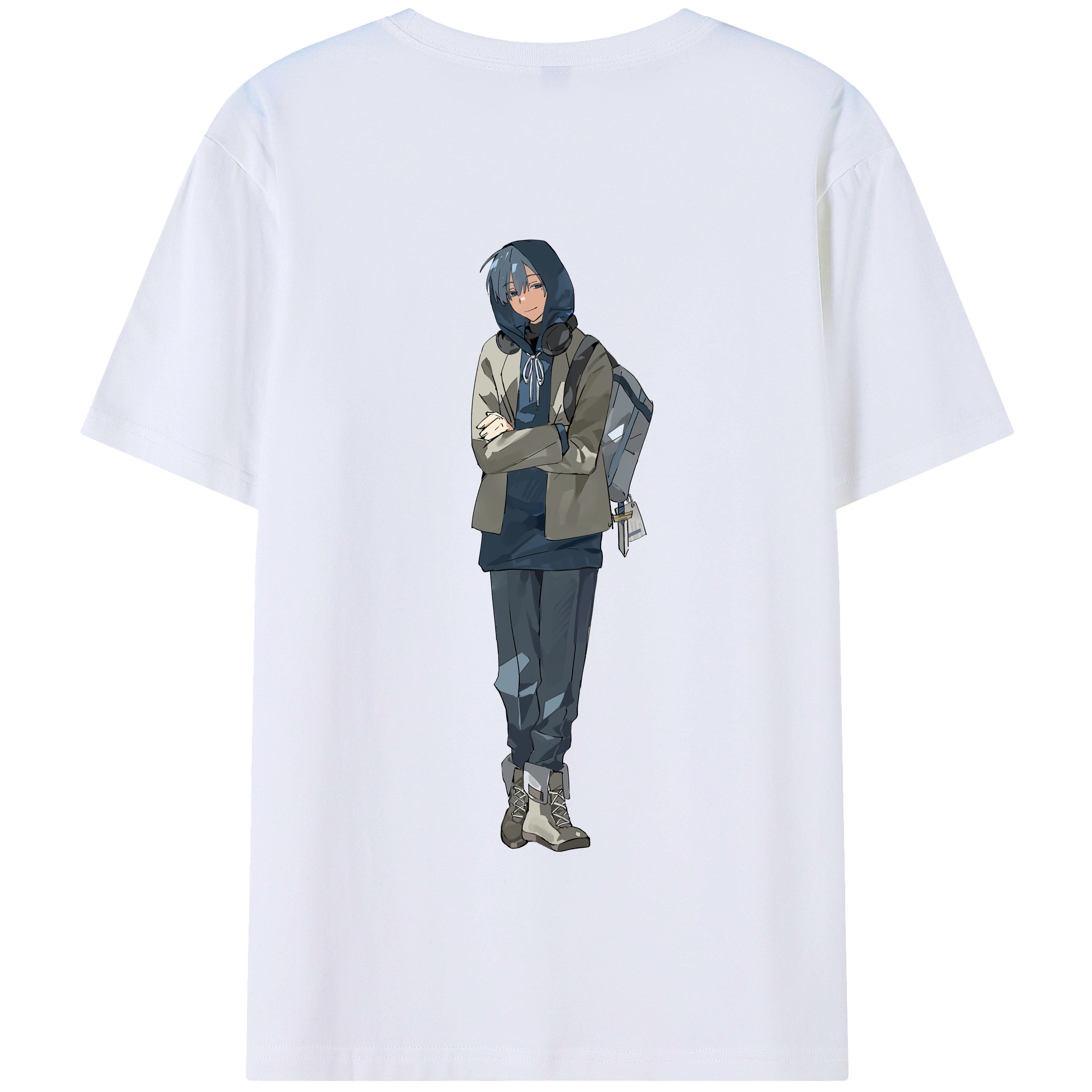 （画像用） 葬送のフリーレン Frieren 綿100％半袖Tシャツ（背面プリント）