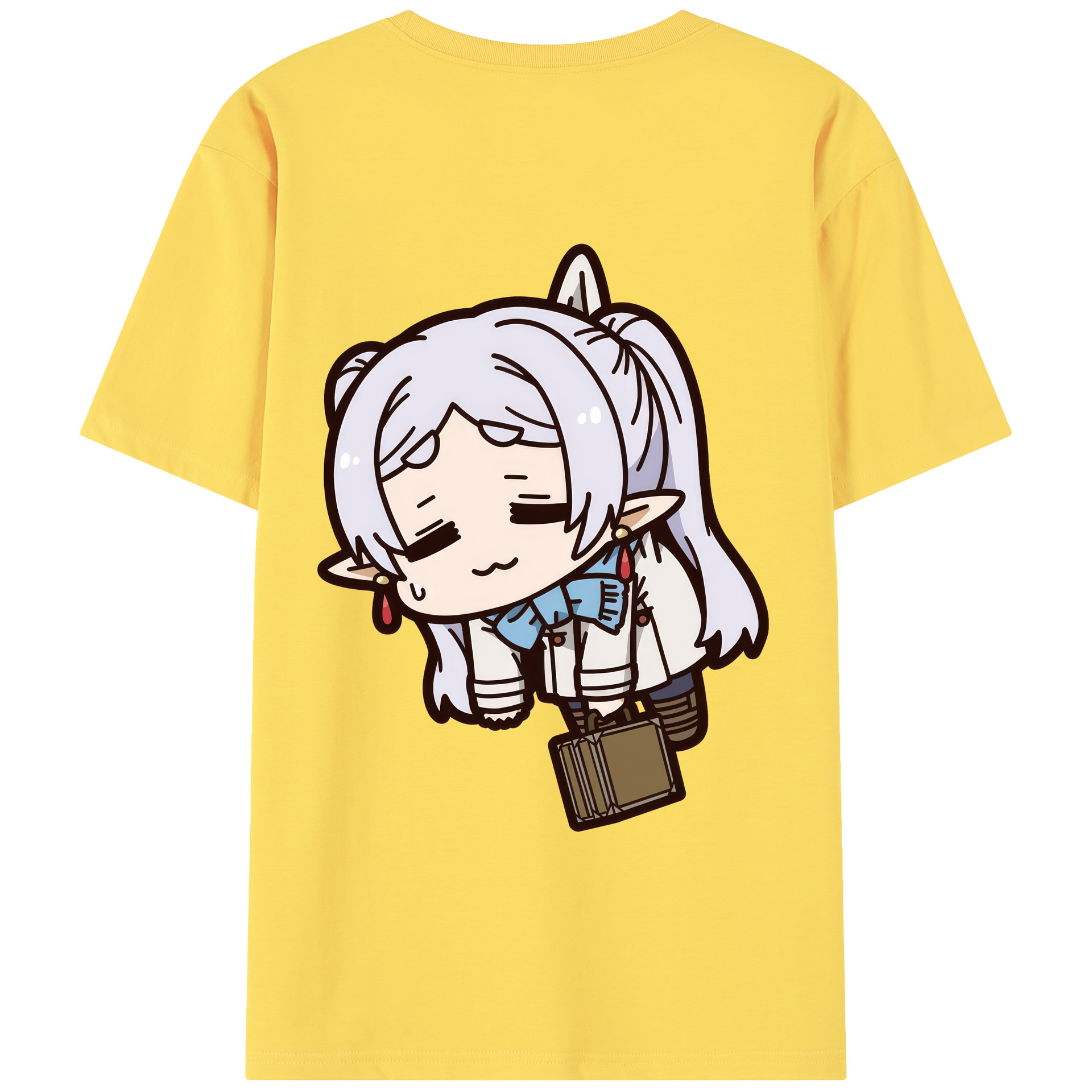 （画像用） 葬送のフリーレン Frieren 綿100％半袖Tシャツ（背面プリント）