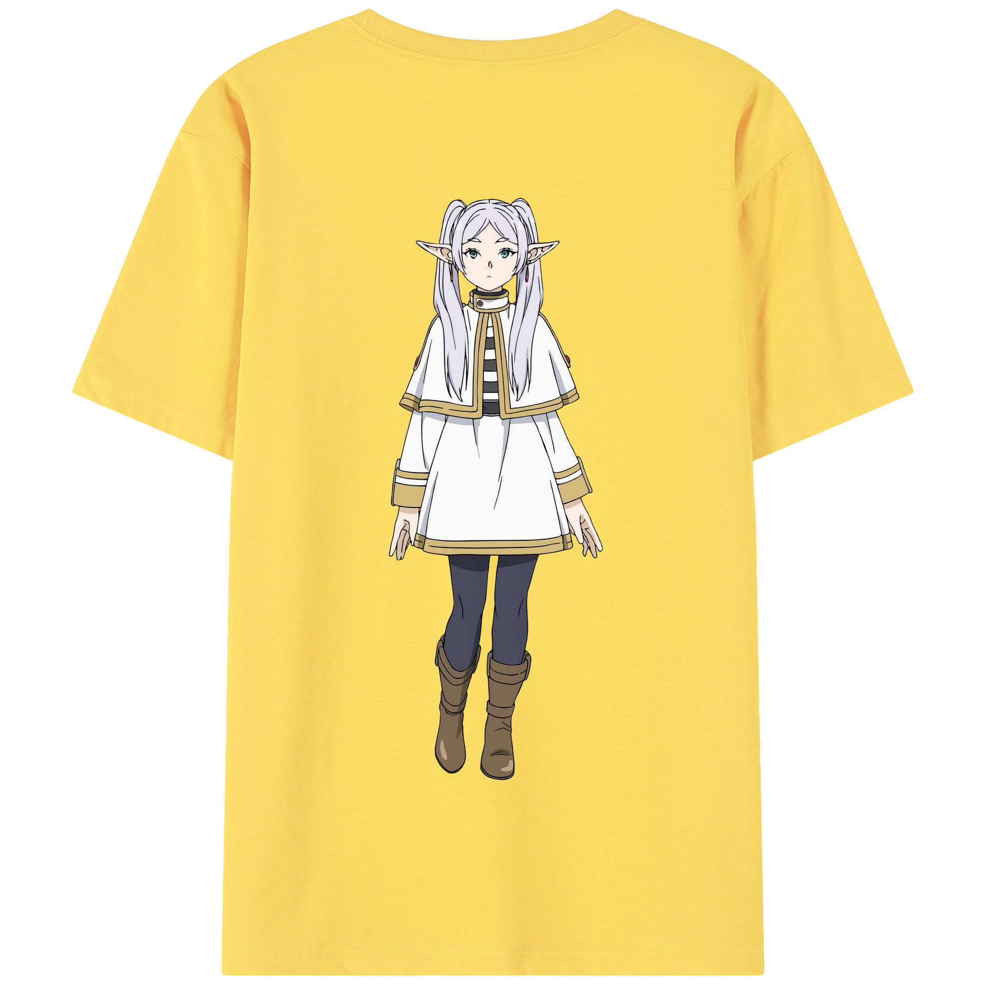 （画像用） 葬送のフリーレン Frieren 綿100％半袖Tシャツ（背面プリント）