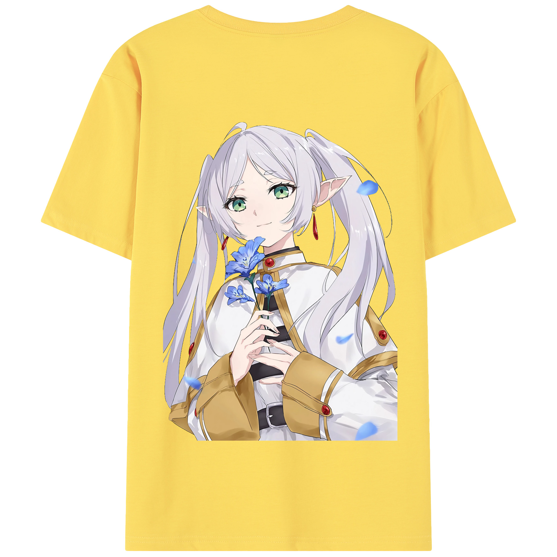 （画像用） 葬送のフリーレン Frieren 綿100％半袖Tシャツ（背面プリント）