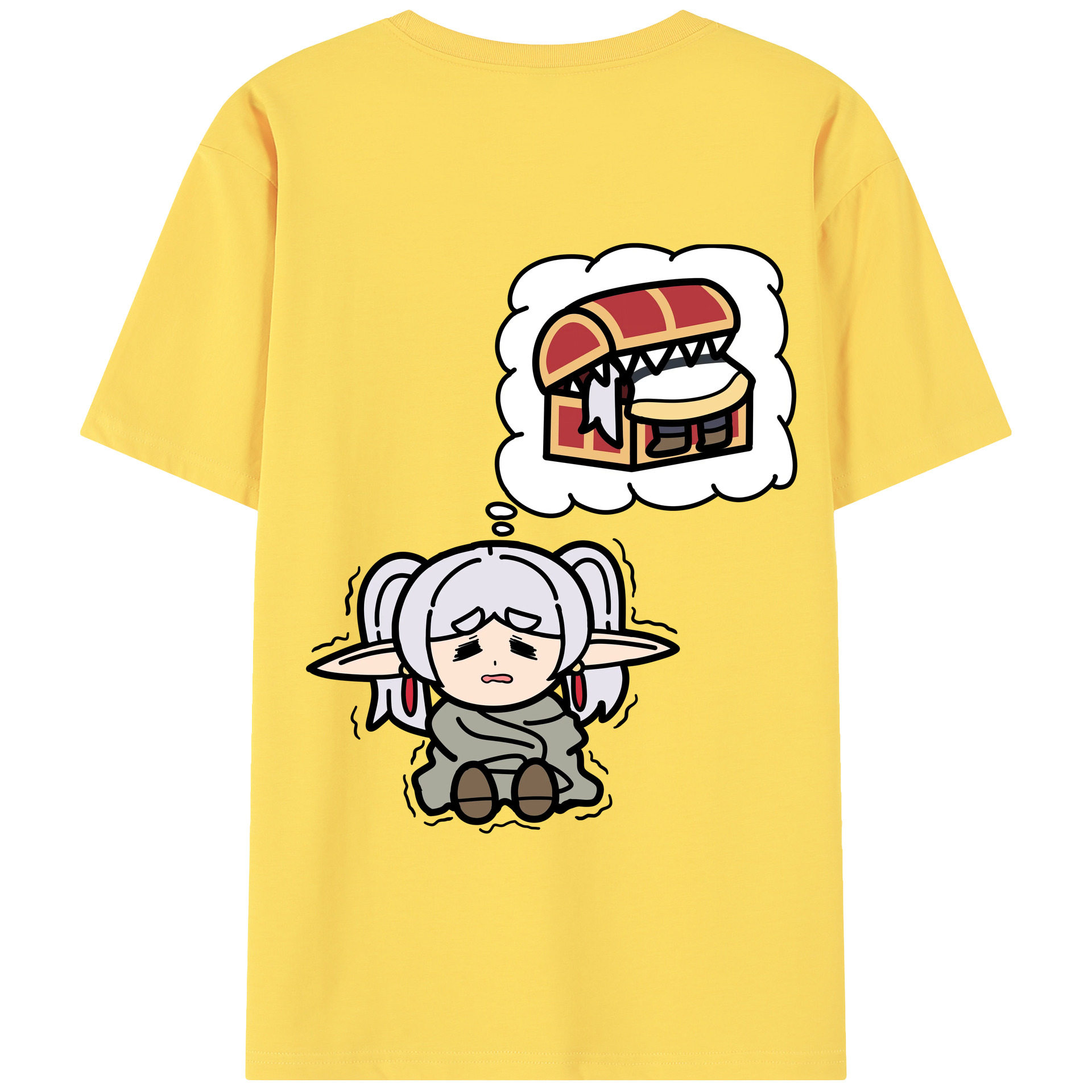 （画像用） 葬送のフリーレン Frieren 綿100％半袖Tシャツ（背面プリント）