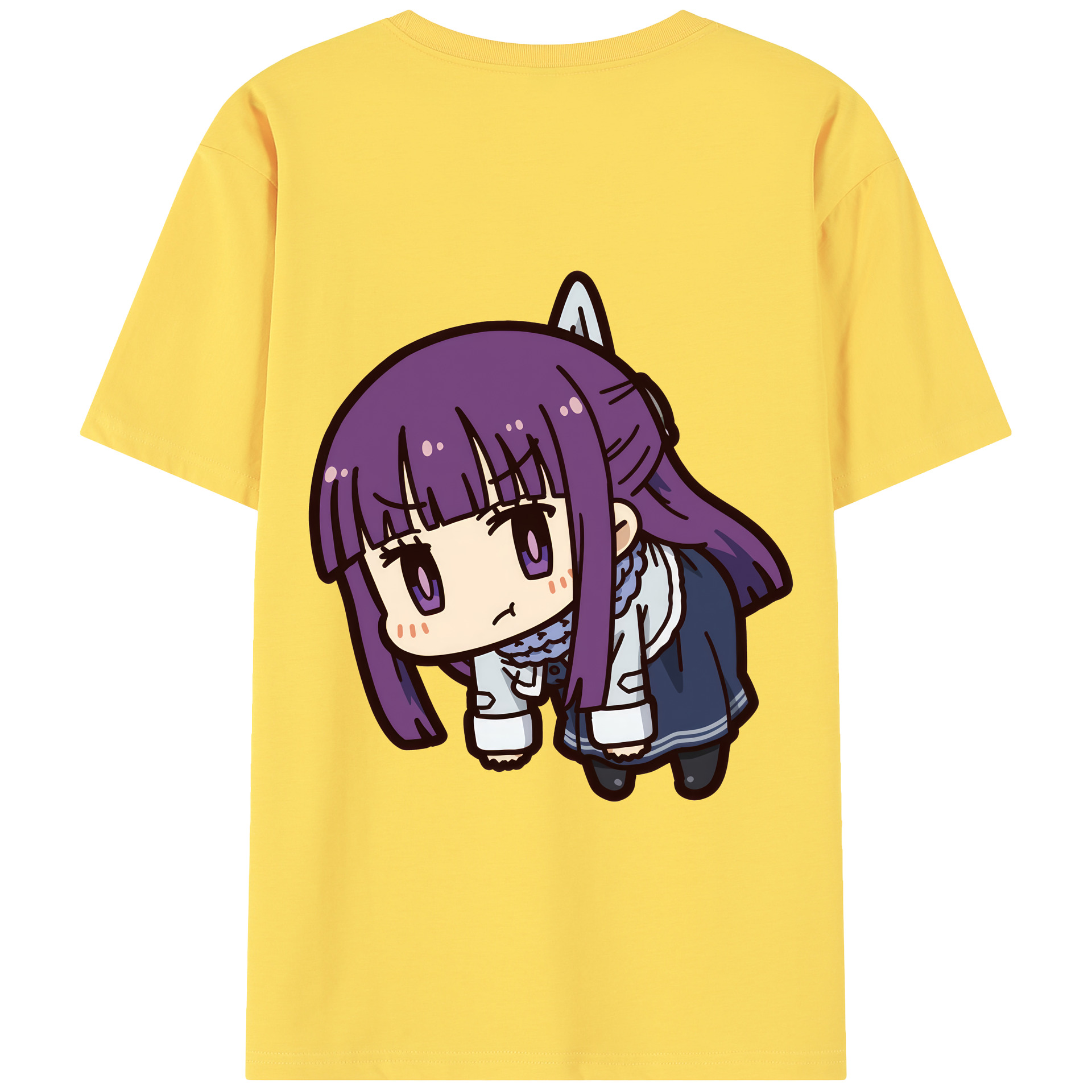（画像用） 葬送のフリーレン Frieren 綿100％半袖Tシャツ（背面プリント）