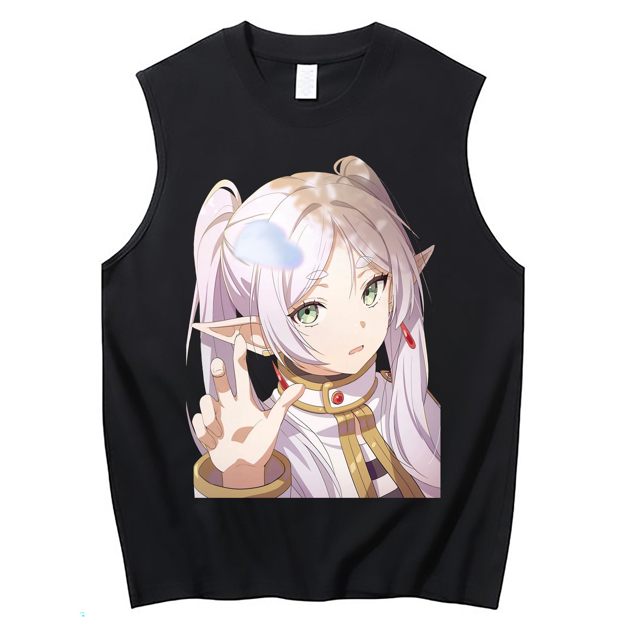 （画像用） 葬送のフリーレン Frieren コットン100％タンクトップ（フロントプリント）