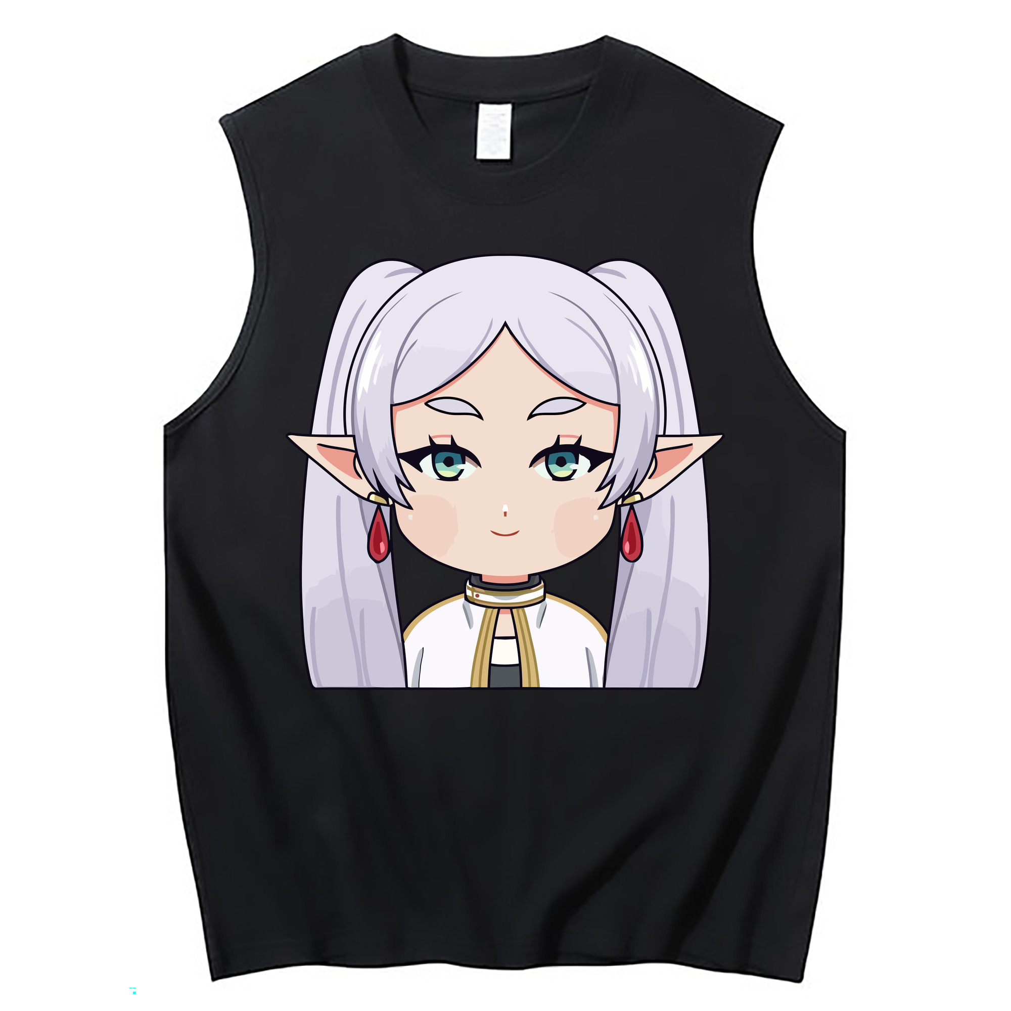 （画像用） 葬送のフリーレン Frieren コットン100％タンクトップ（フロントプリント）