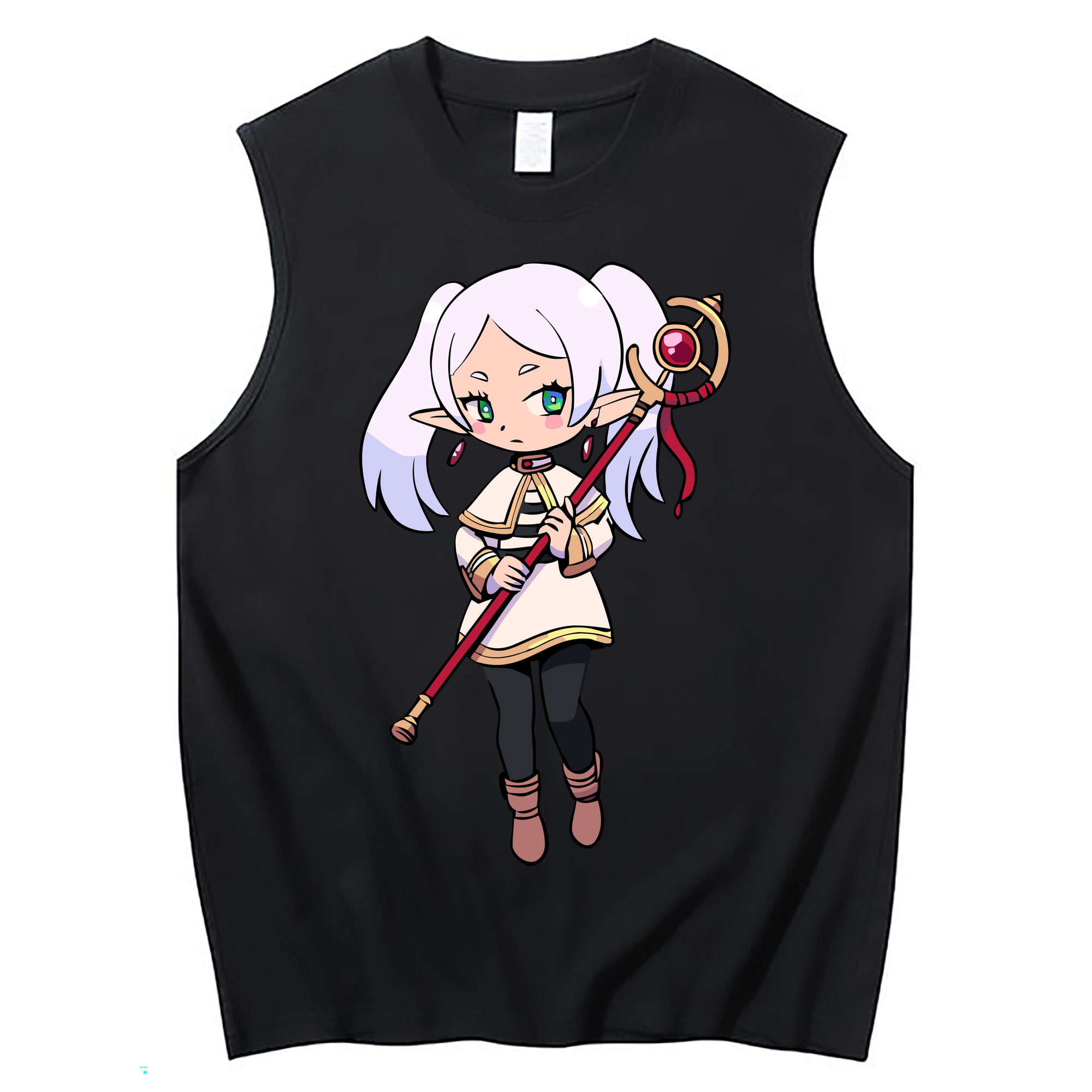 （画像用） 葬送のフリーレン Frieren コットン100％タンクトップ（フロントプリント）